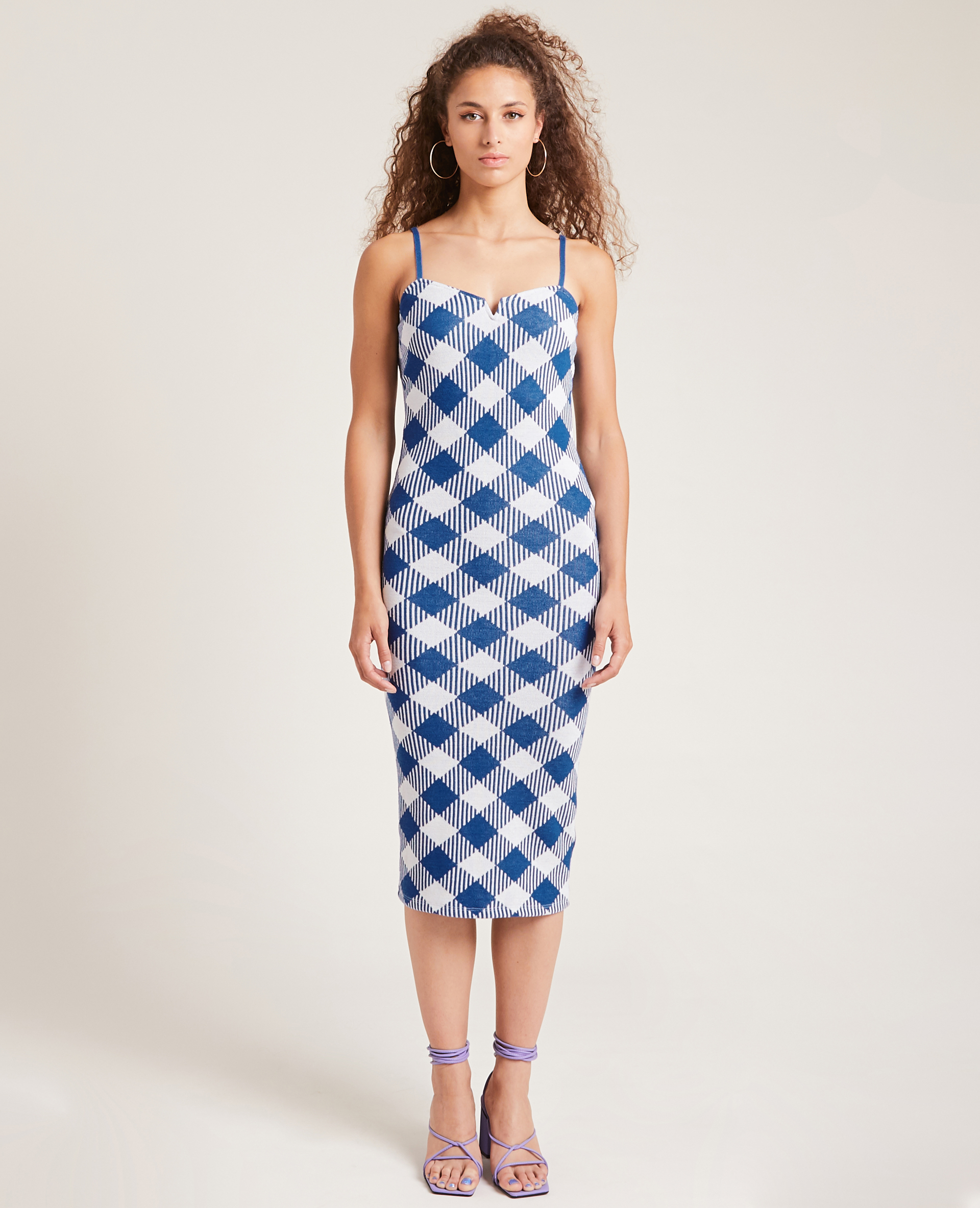 Robe longue en maille bleu - Pimkie