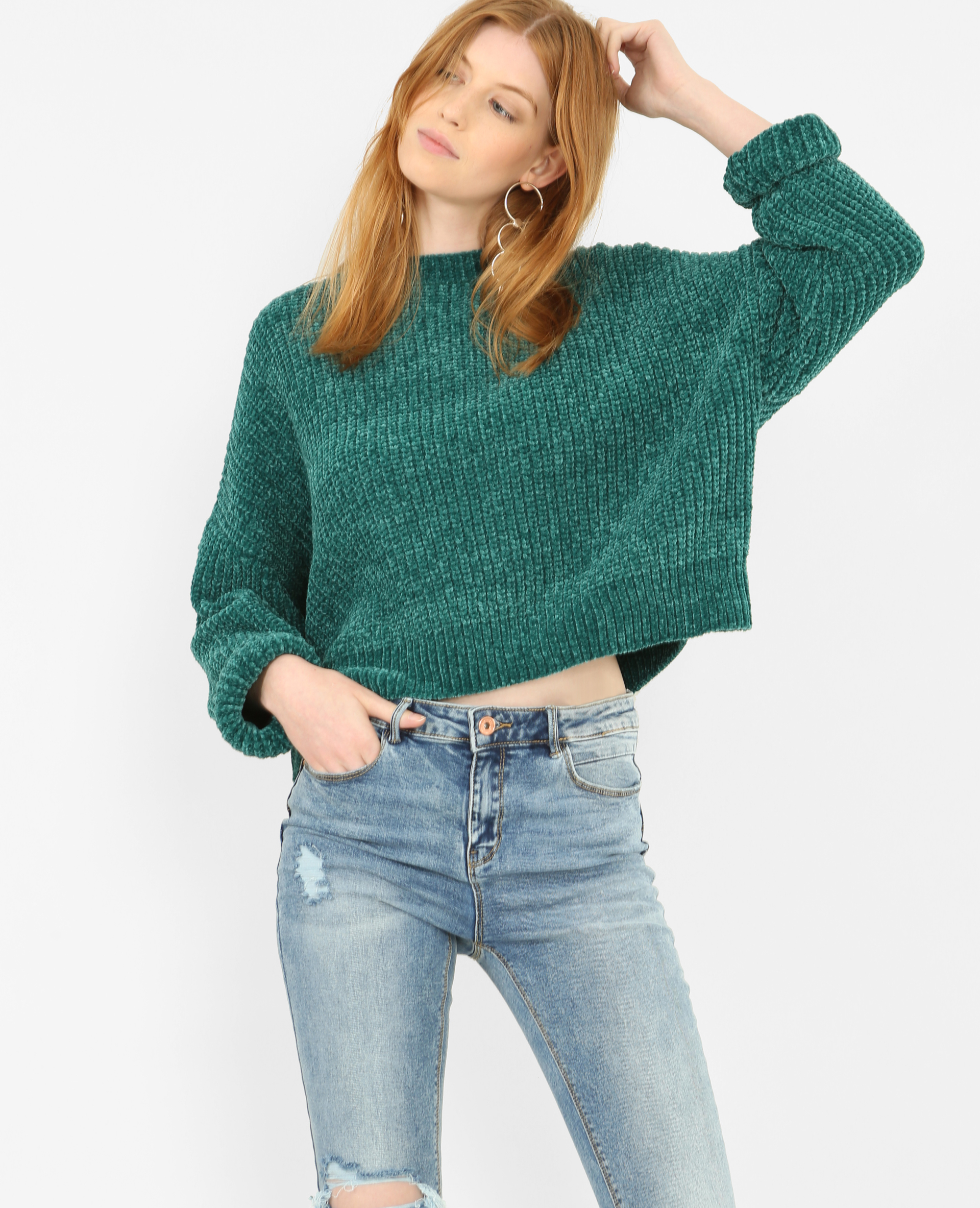 Pull maille chenille zara outlet