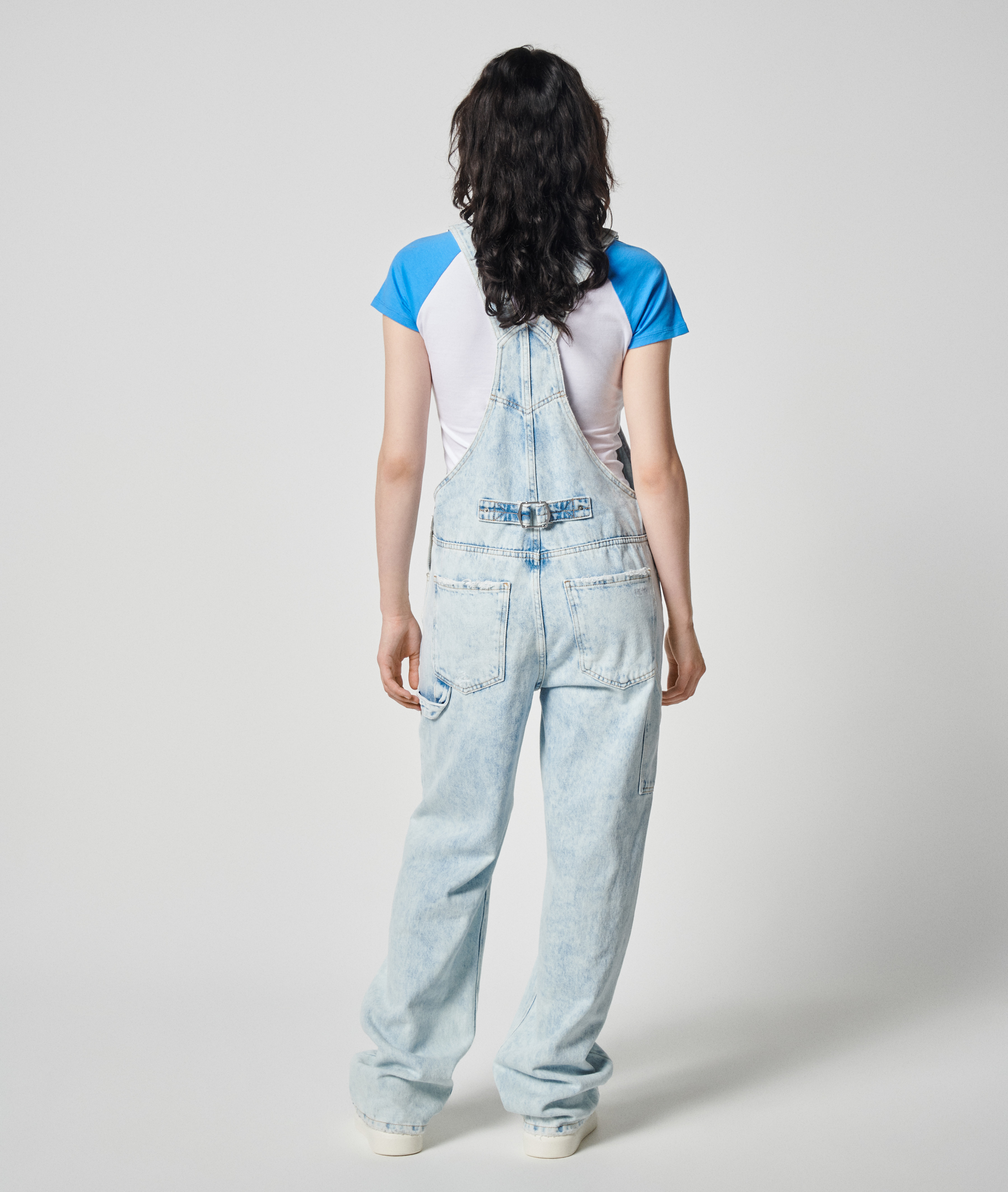Salopette large et trashée bleu clair - Pimkie
