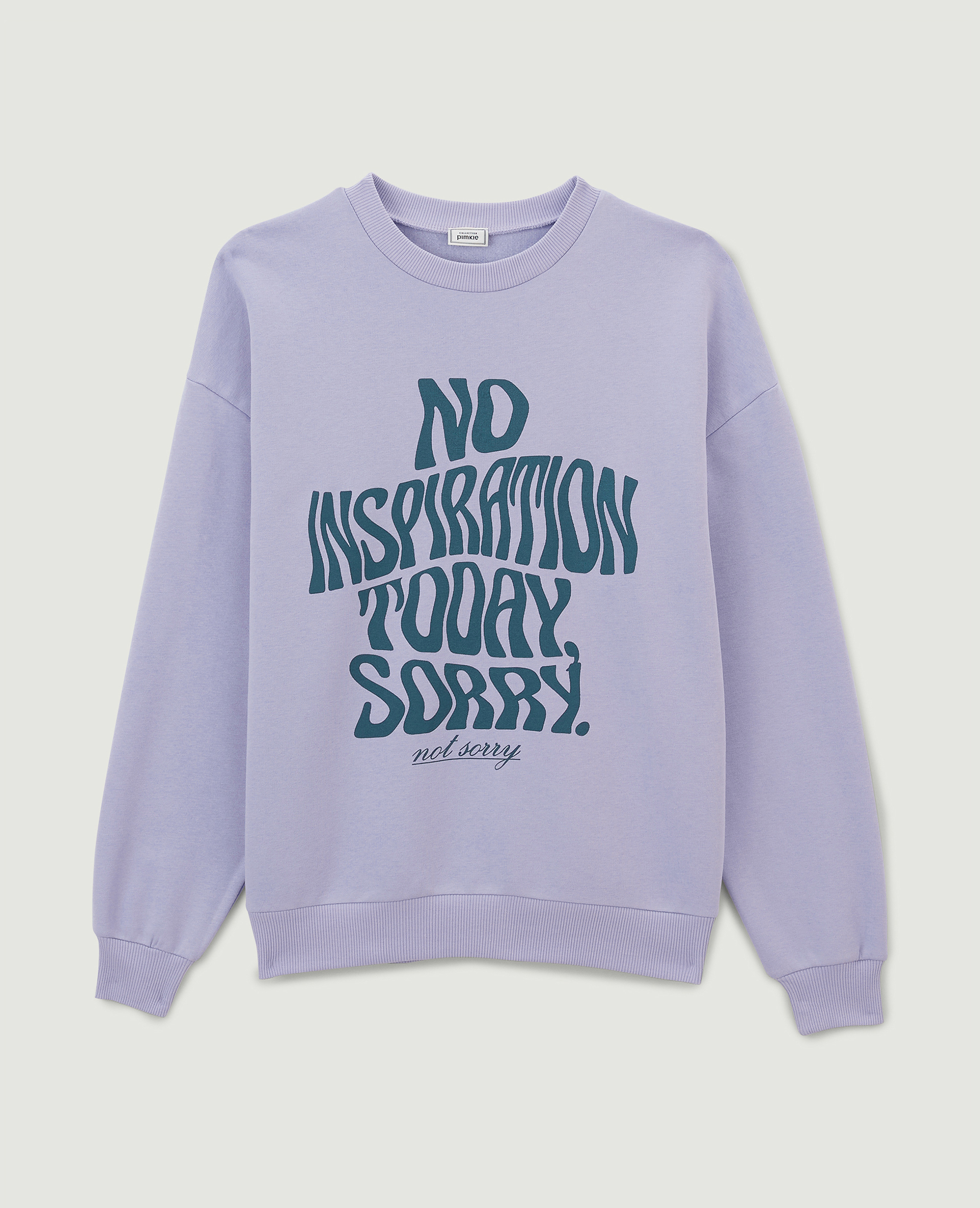 Sweat oversize col rond violet - Pimkie