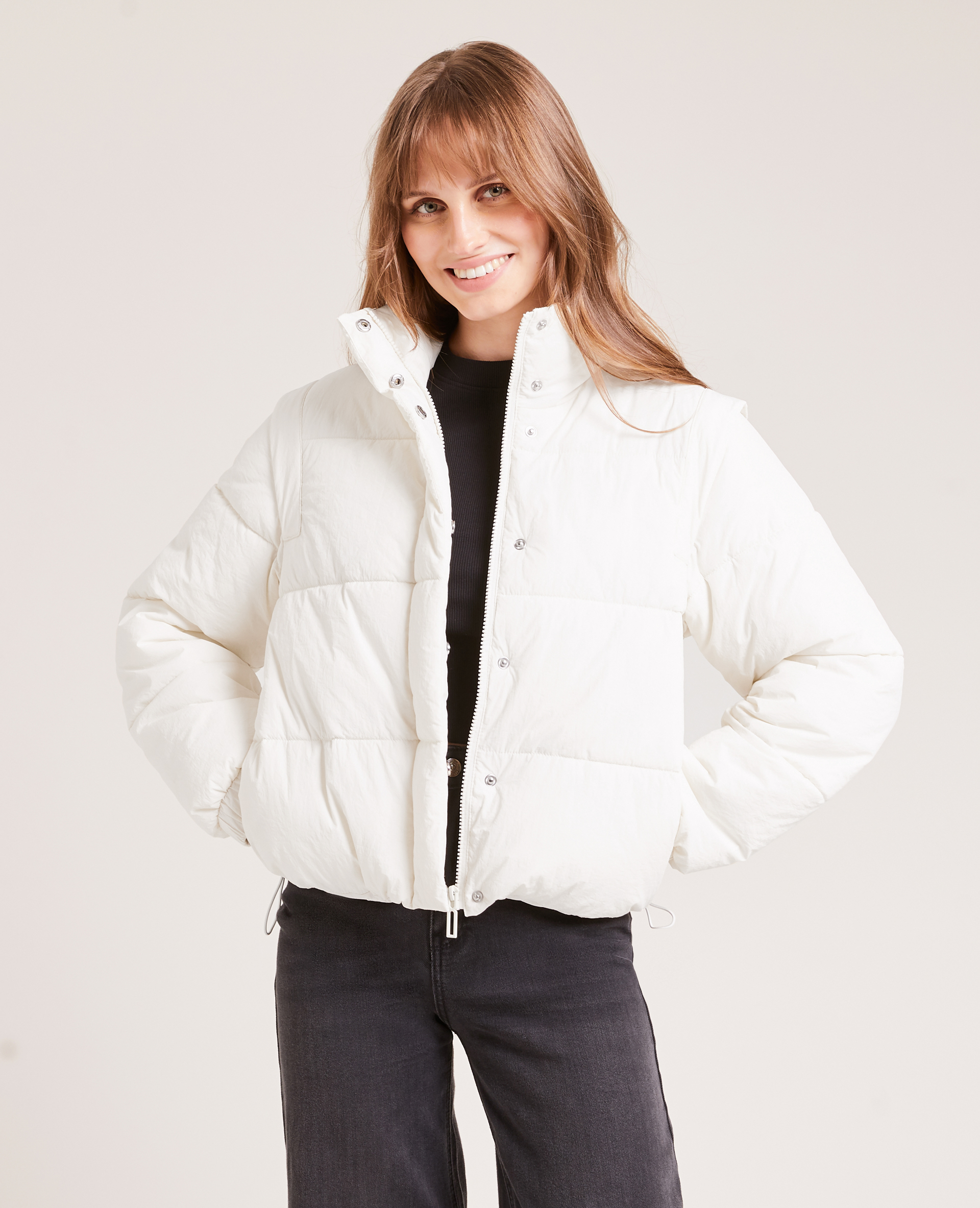 Doudoune blanche new arrivals courte femme