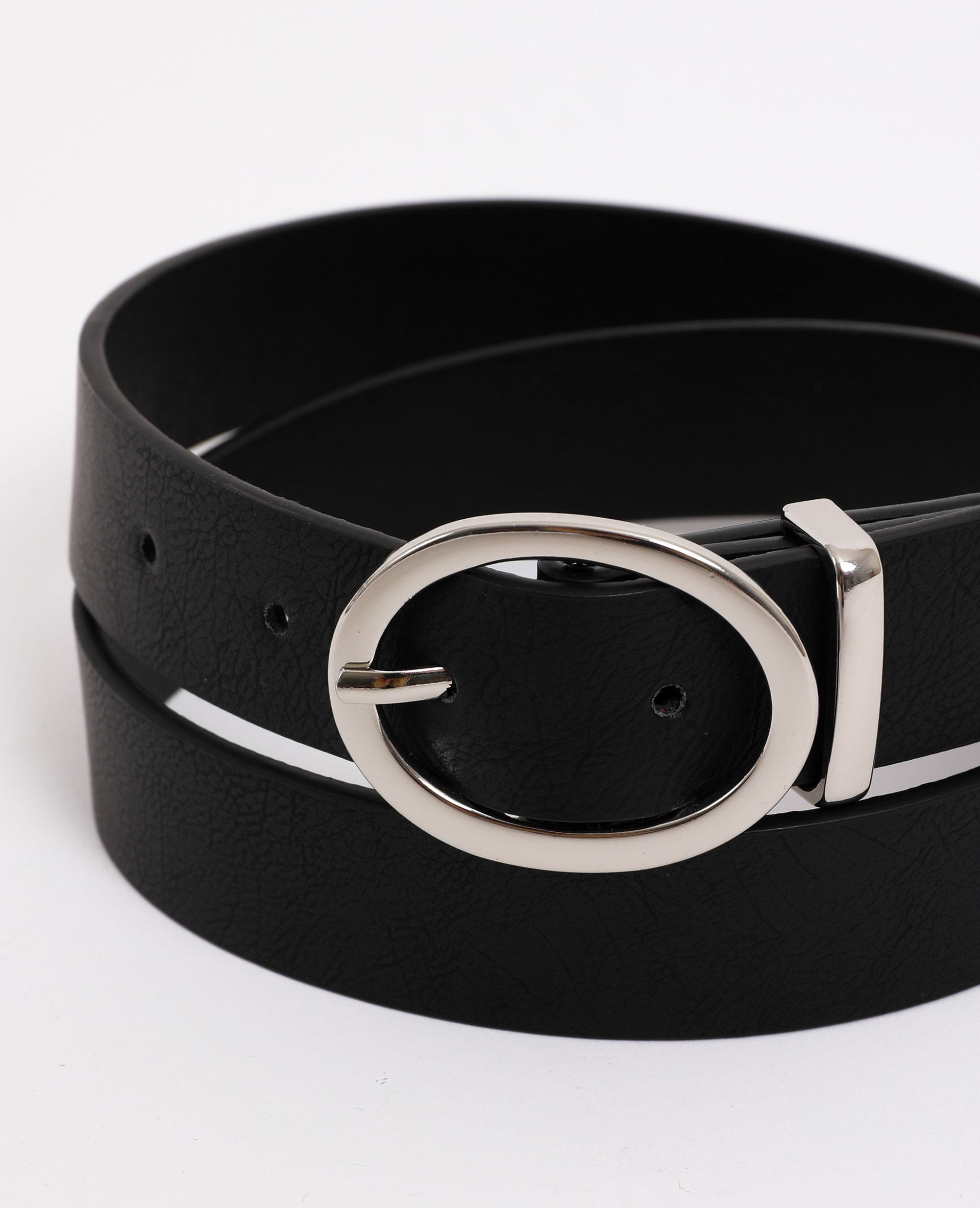 Ceinture en simili cuir noir - Pimkie