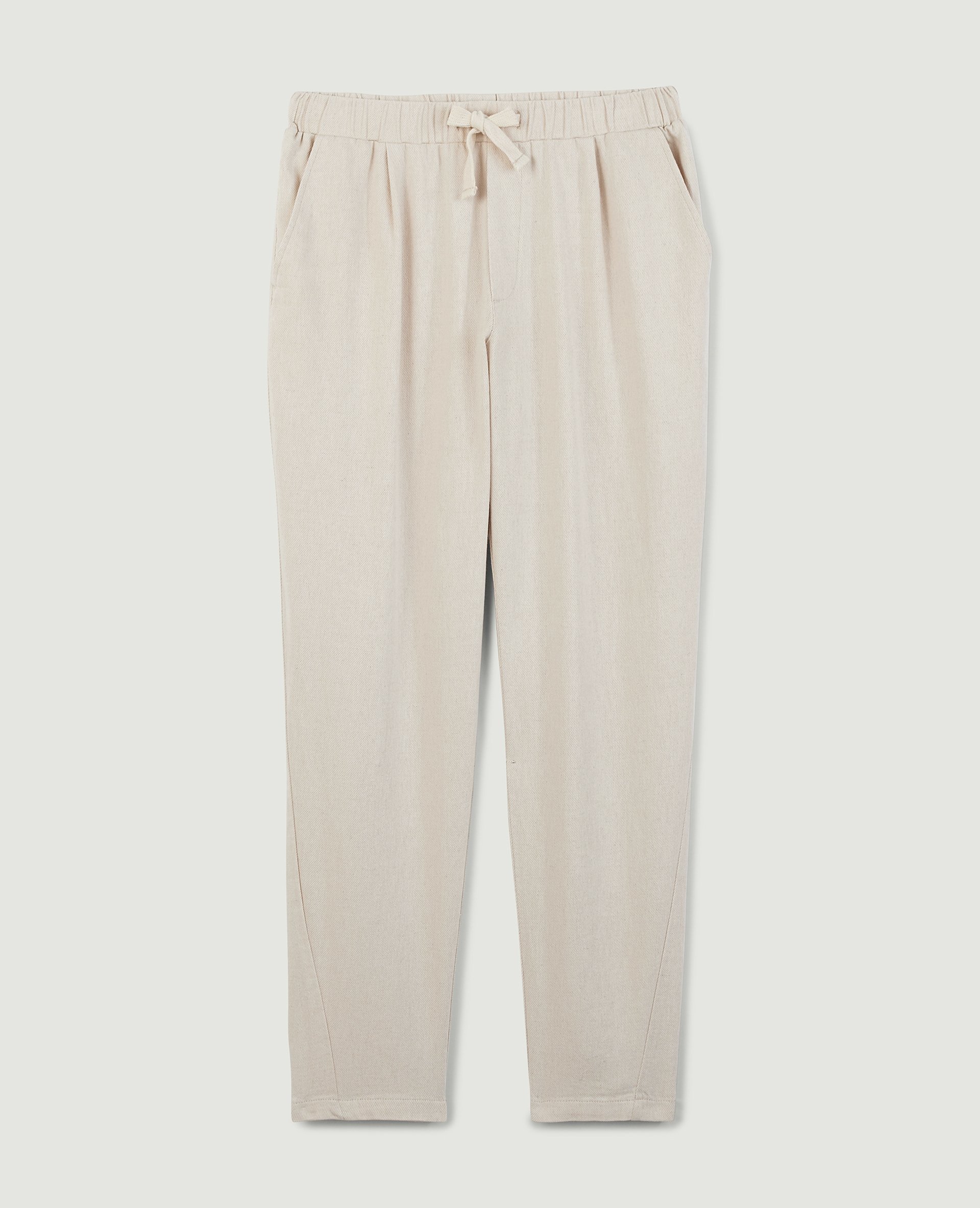 Pantalon taille élastiquée beige ficelle - Pimkie
