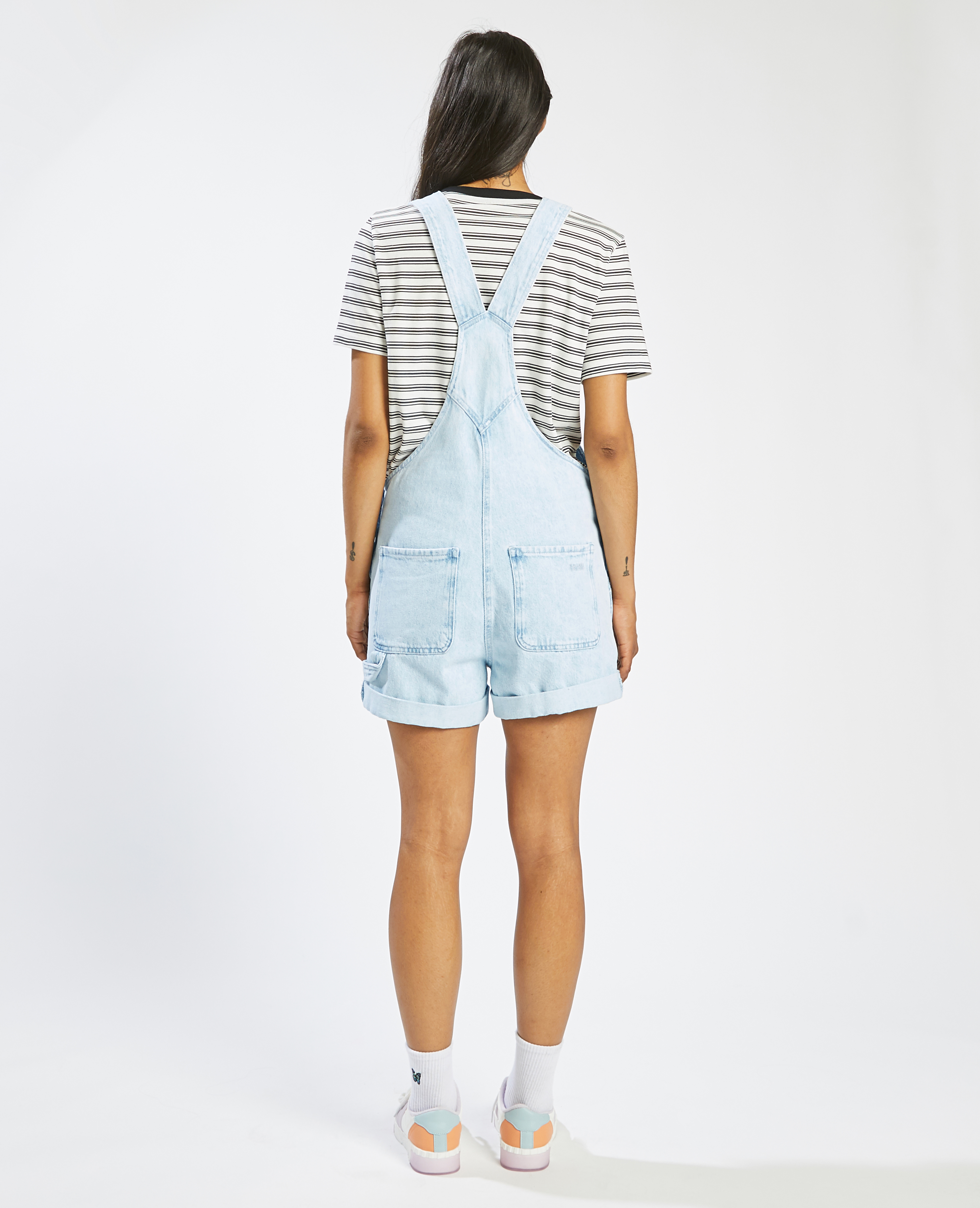 Salopette-short en jean bleu clair - Pimkie