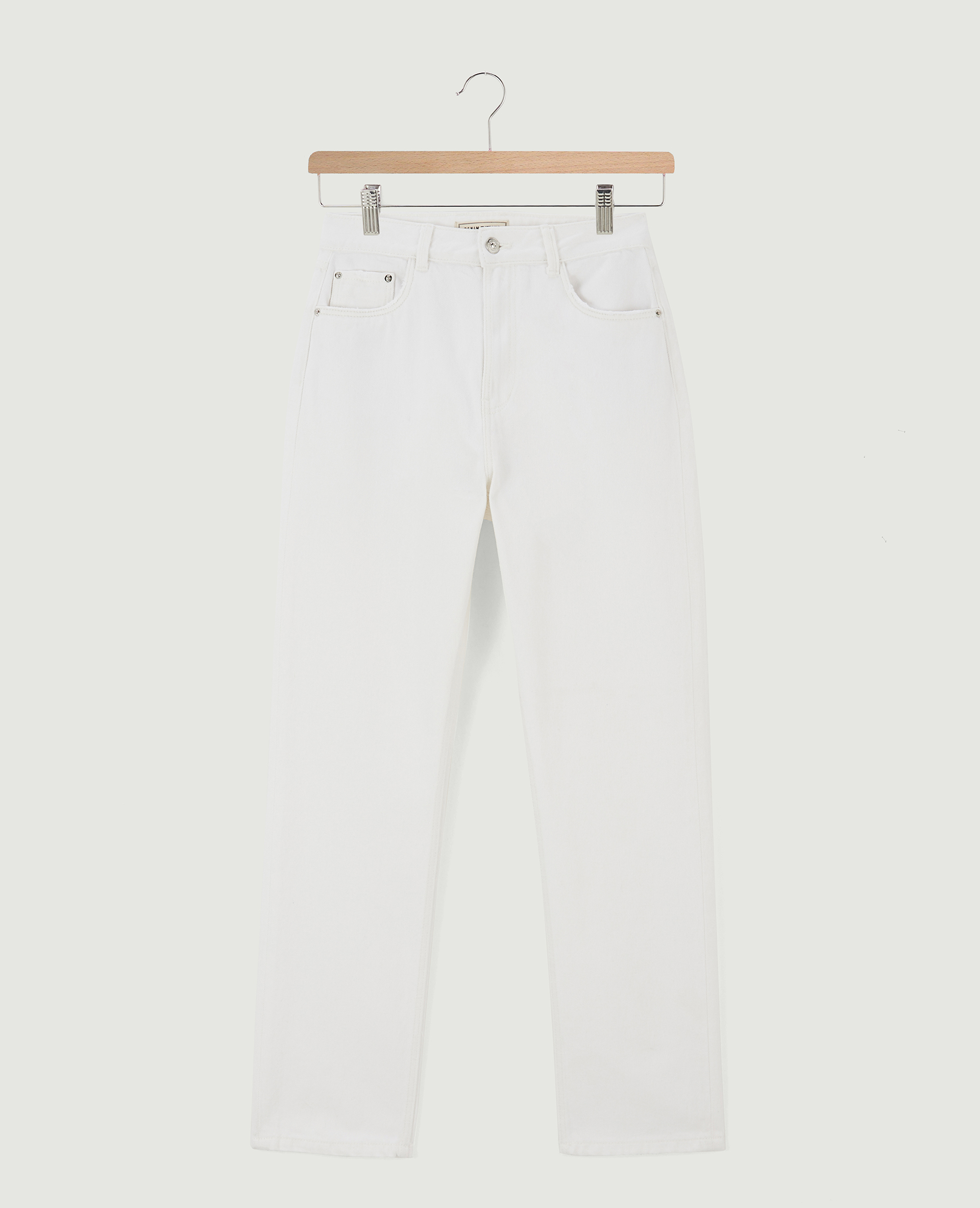 Jean droit taille haute blanc - Pimkie