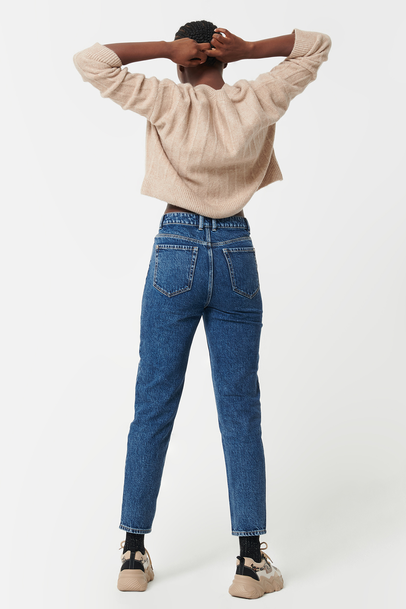 Jean mom taille haute bleu - Pimkie
