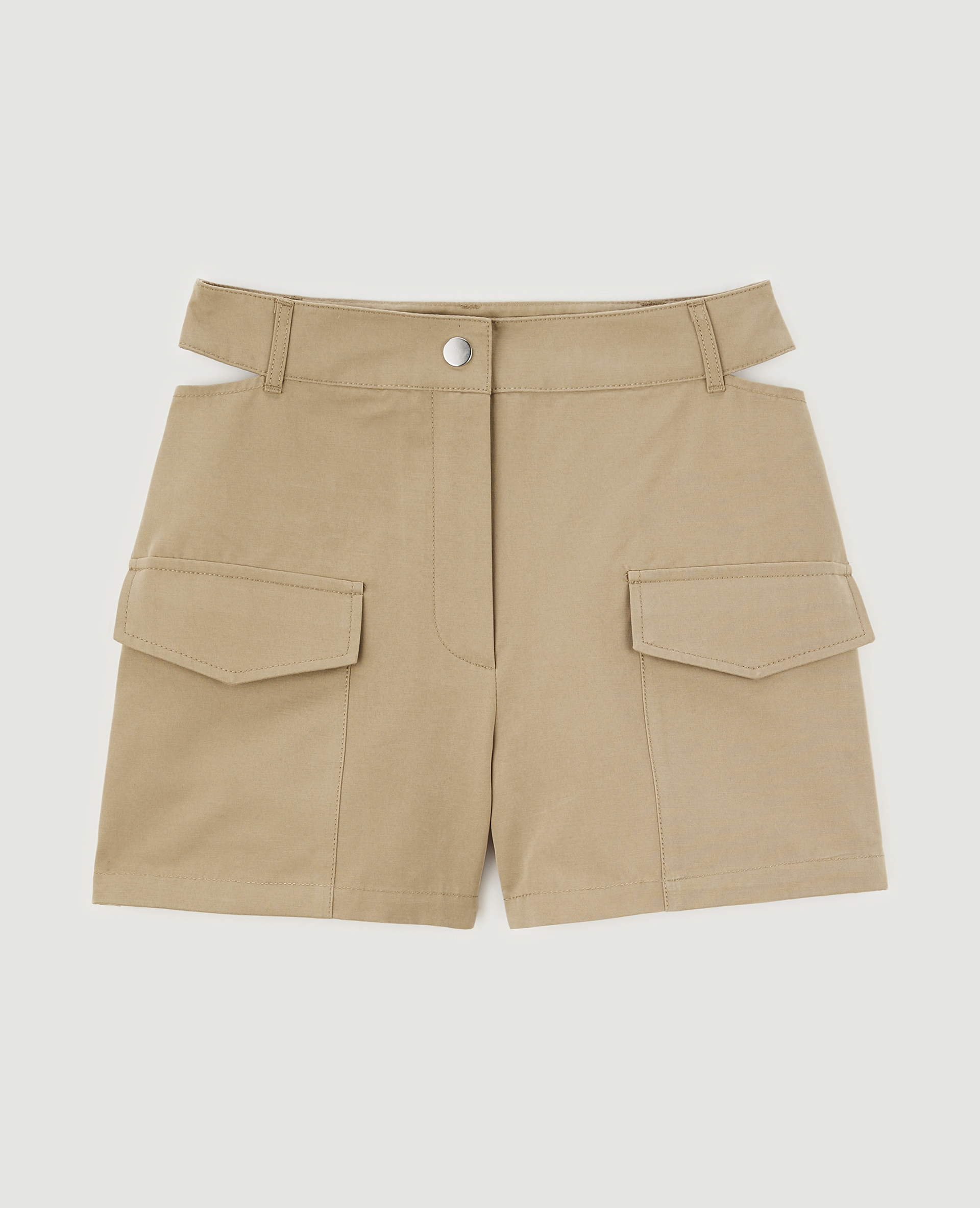 Short taille haute avec découpes côtés marron - Pimkie