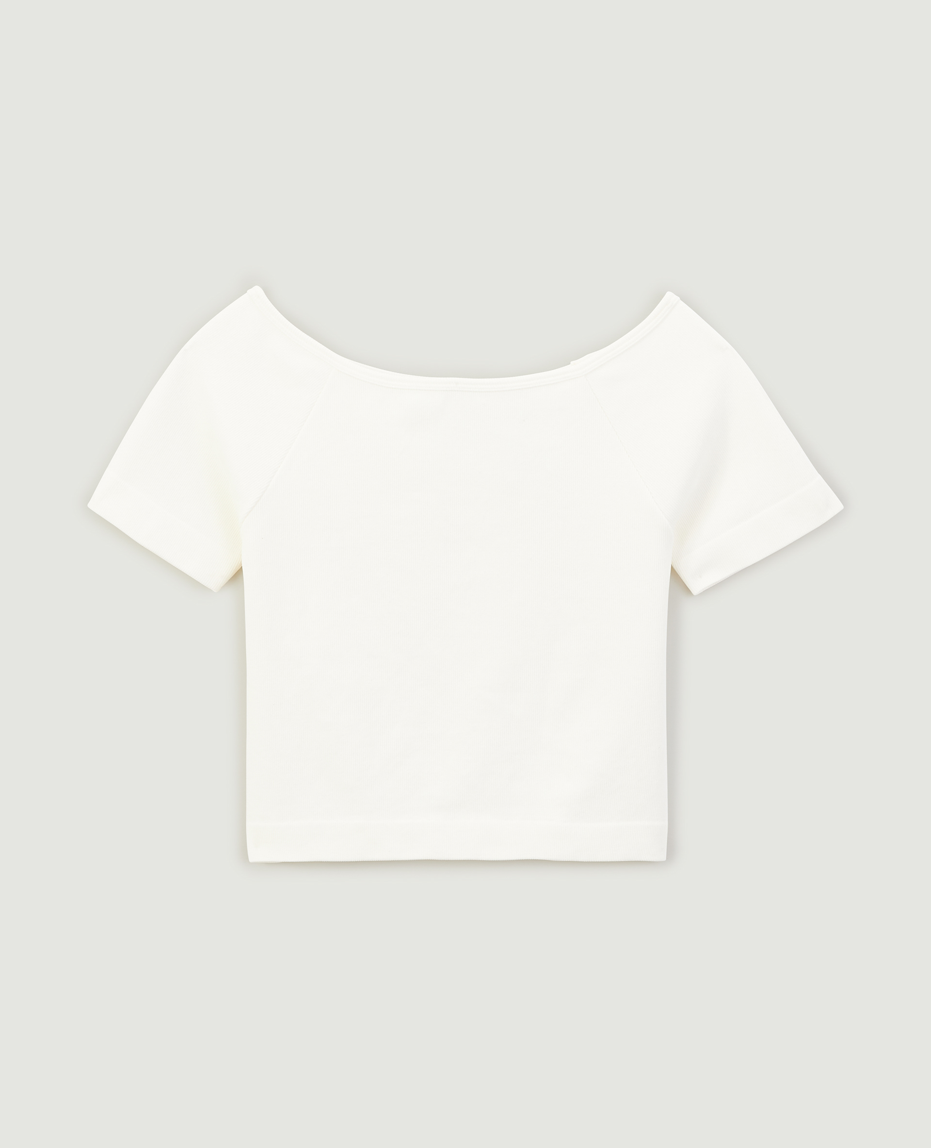 Cropped top sans couture blanc - Pimkie