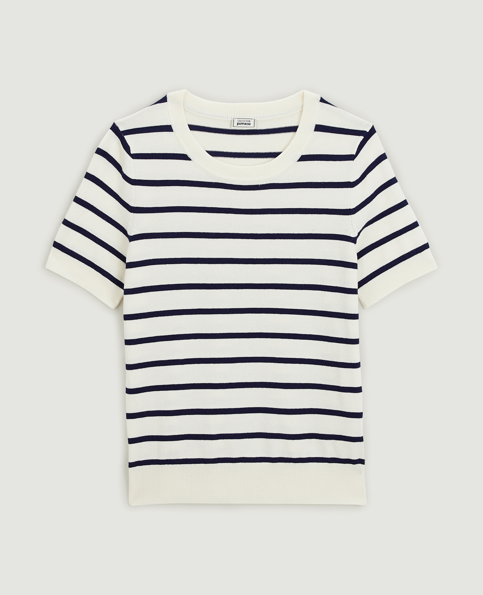 Pull manches courtes en maille fine blanc - Pimkie
