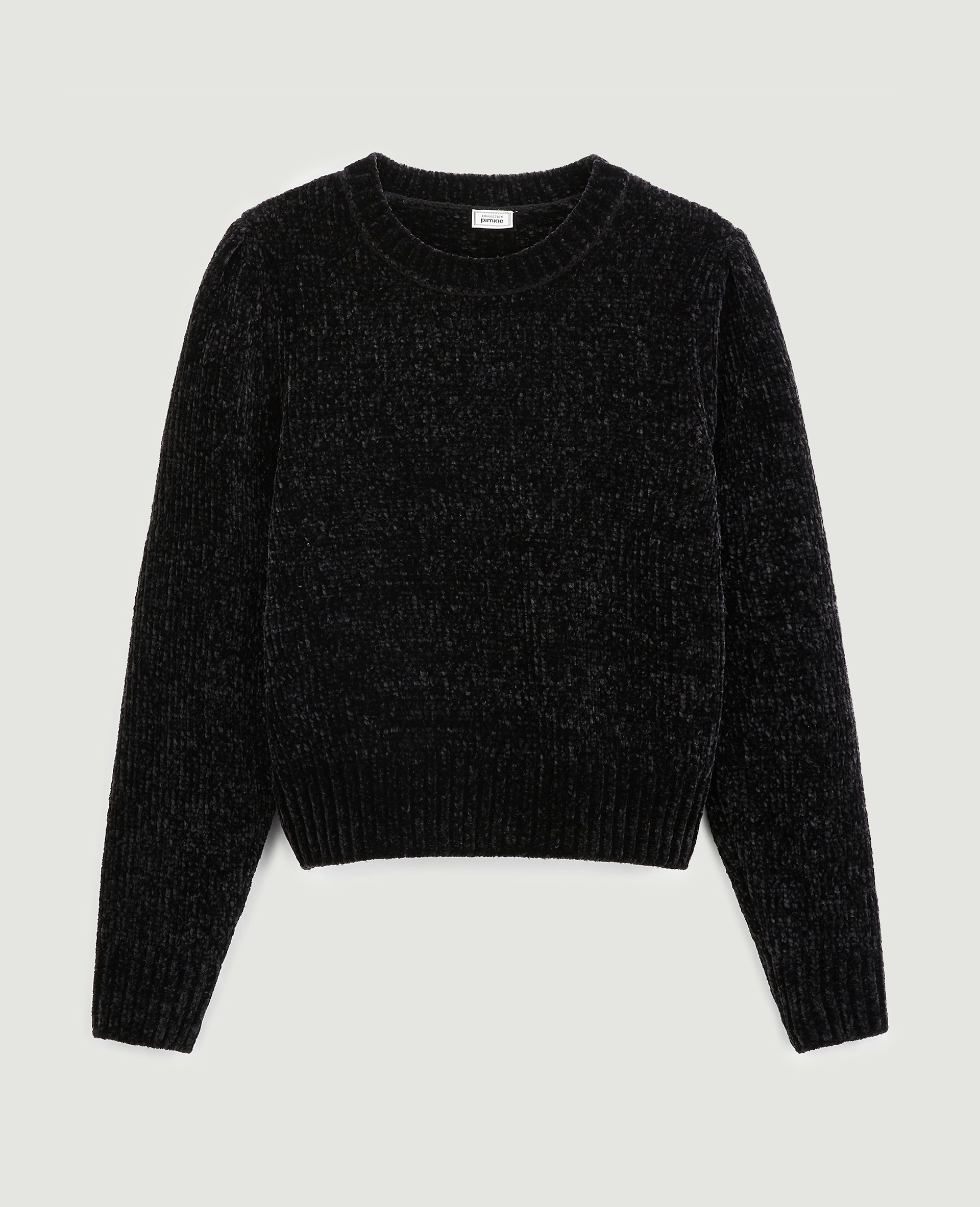 Pull en maille chenille noir - Pimkie