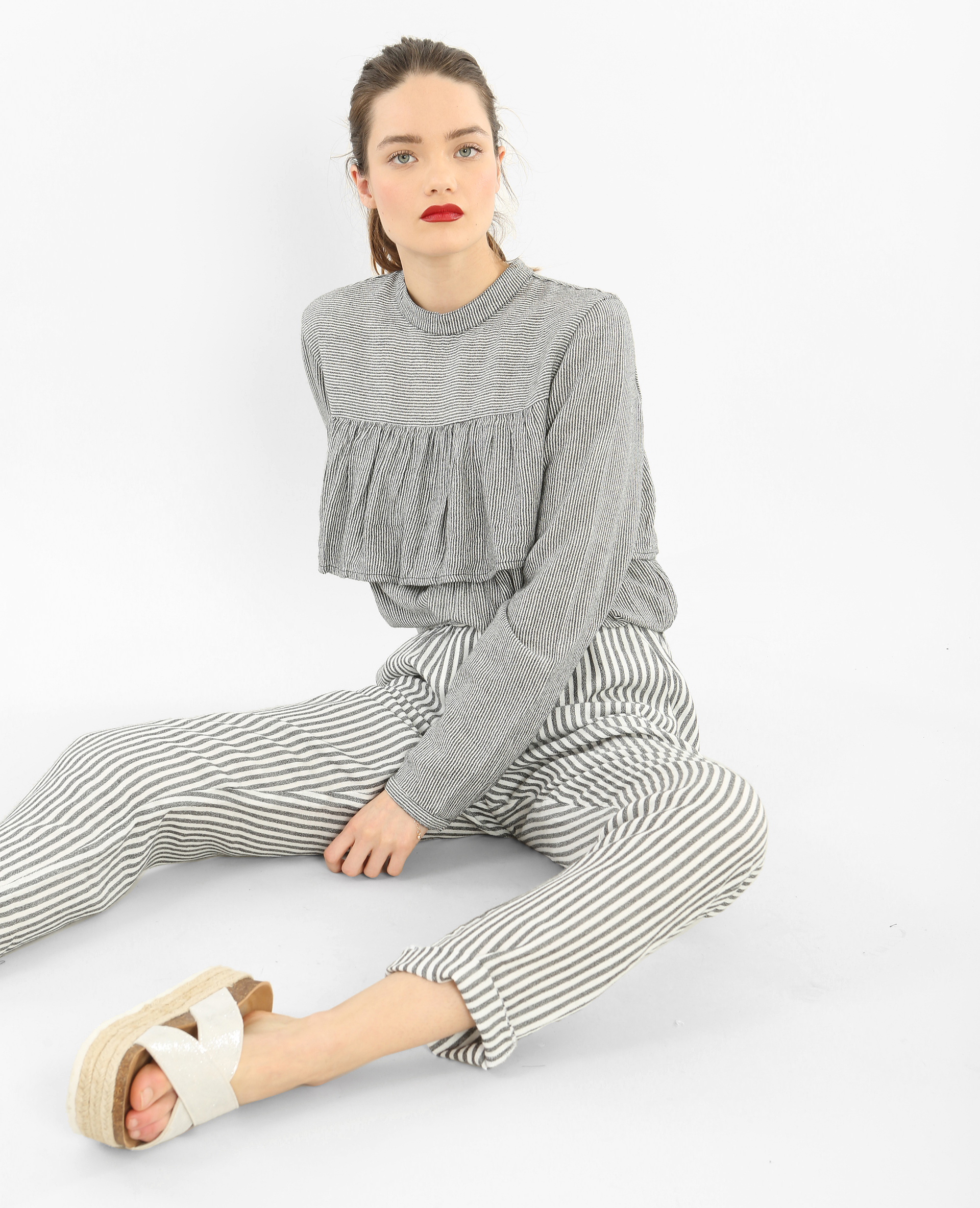 Pantalon raye 2025 fluide