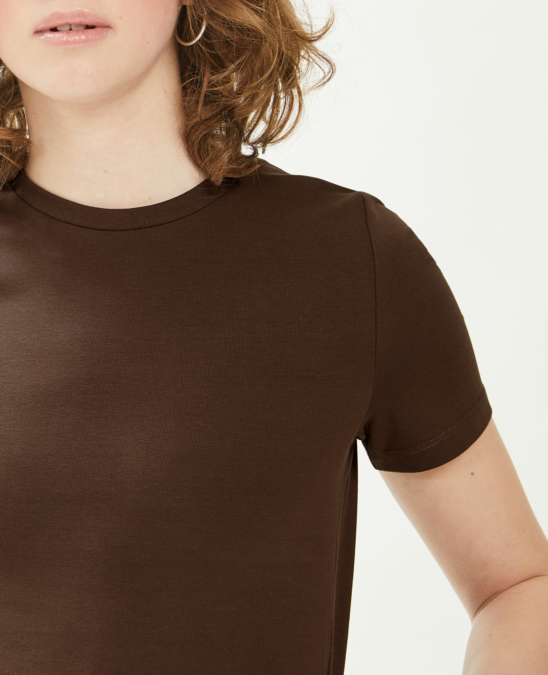 T-shirt cropped marron - Pimkie