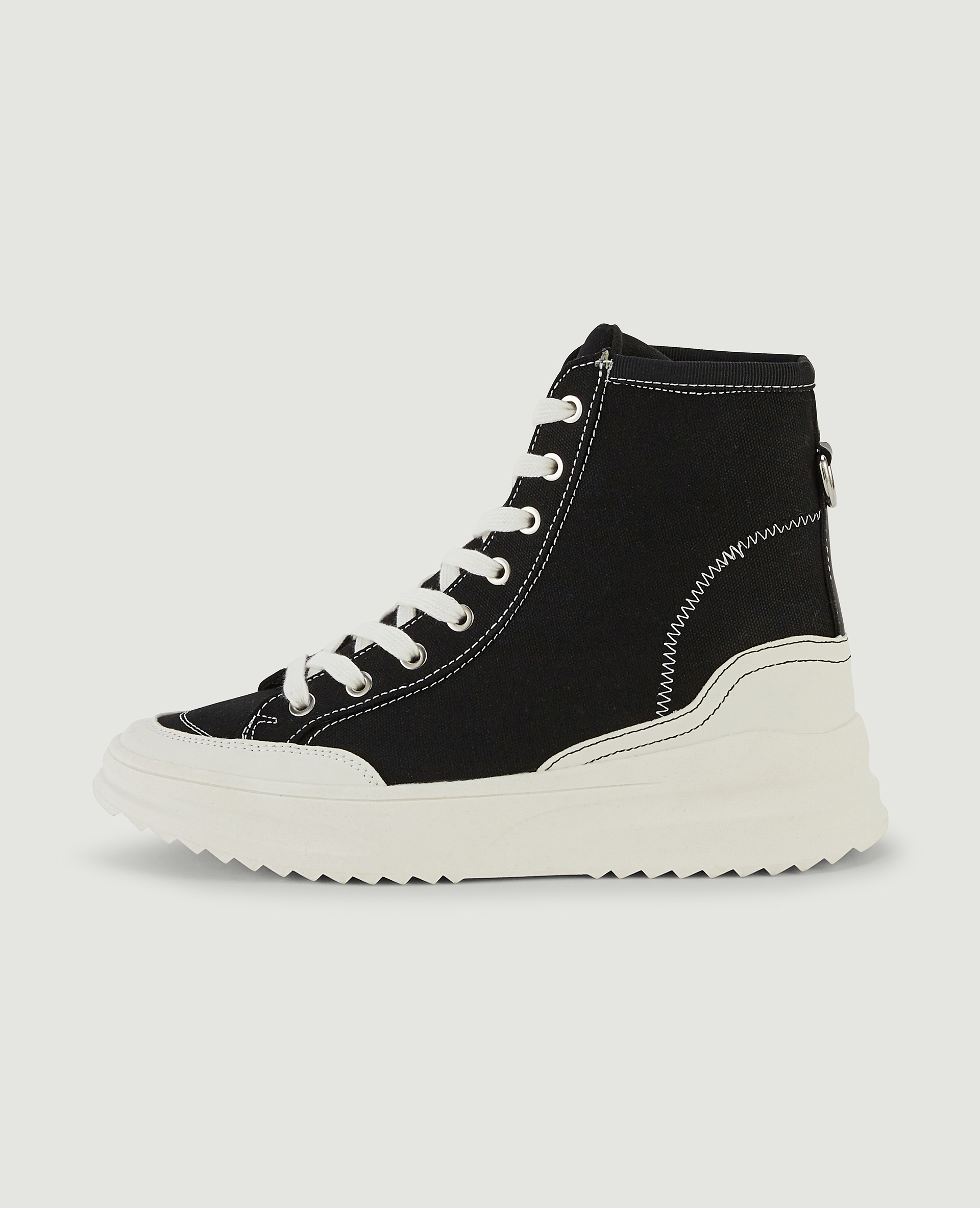 Baskets montantes en toile noir - Pimkie