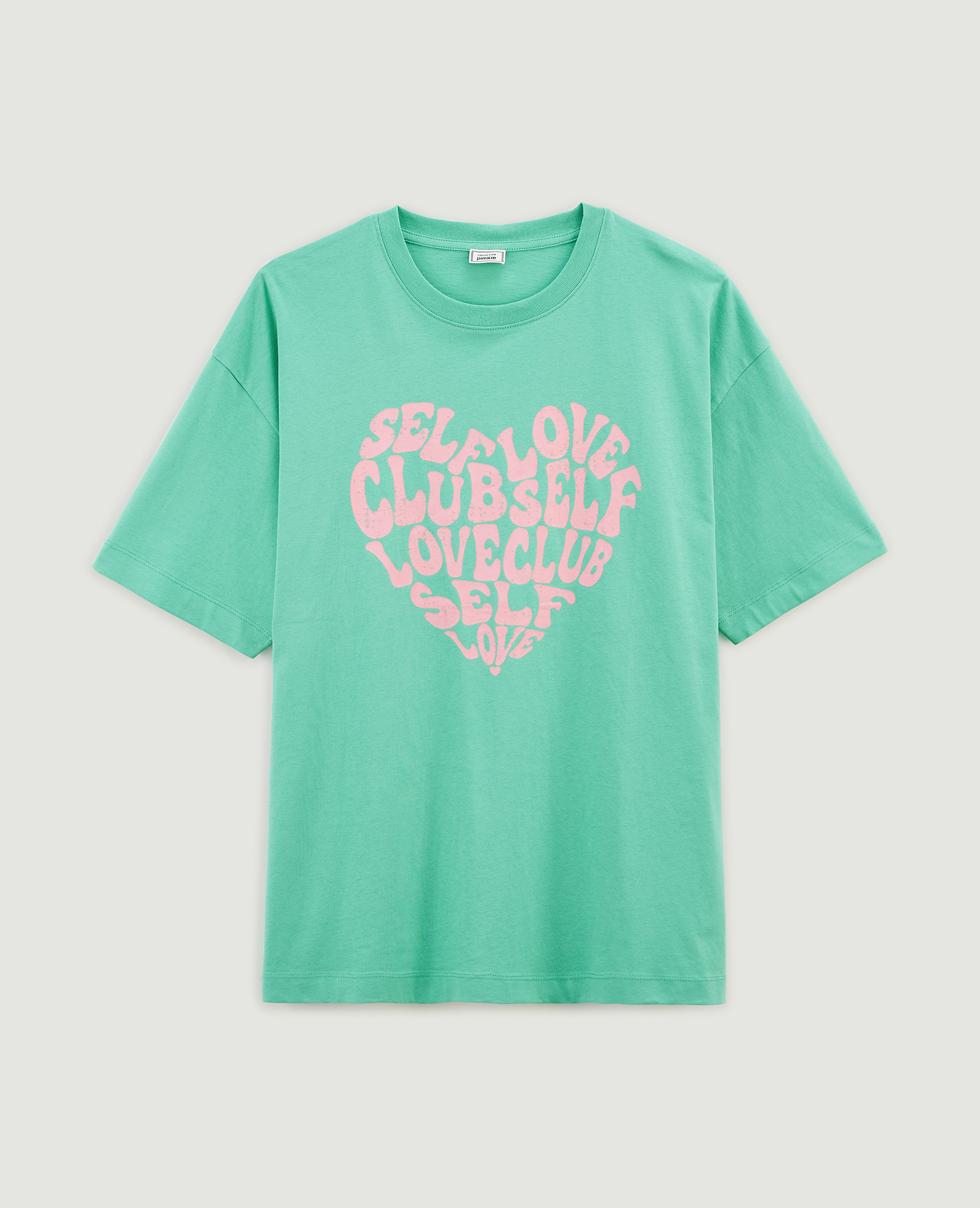 T-shirt oversize col rond vert - Pimkie