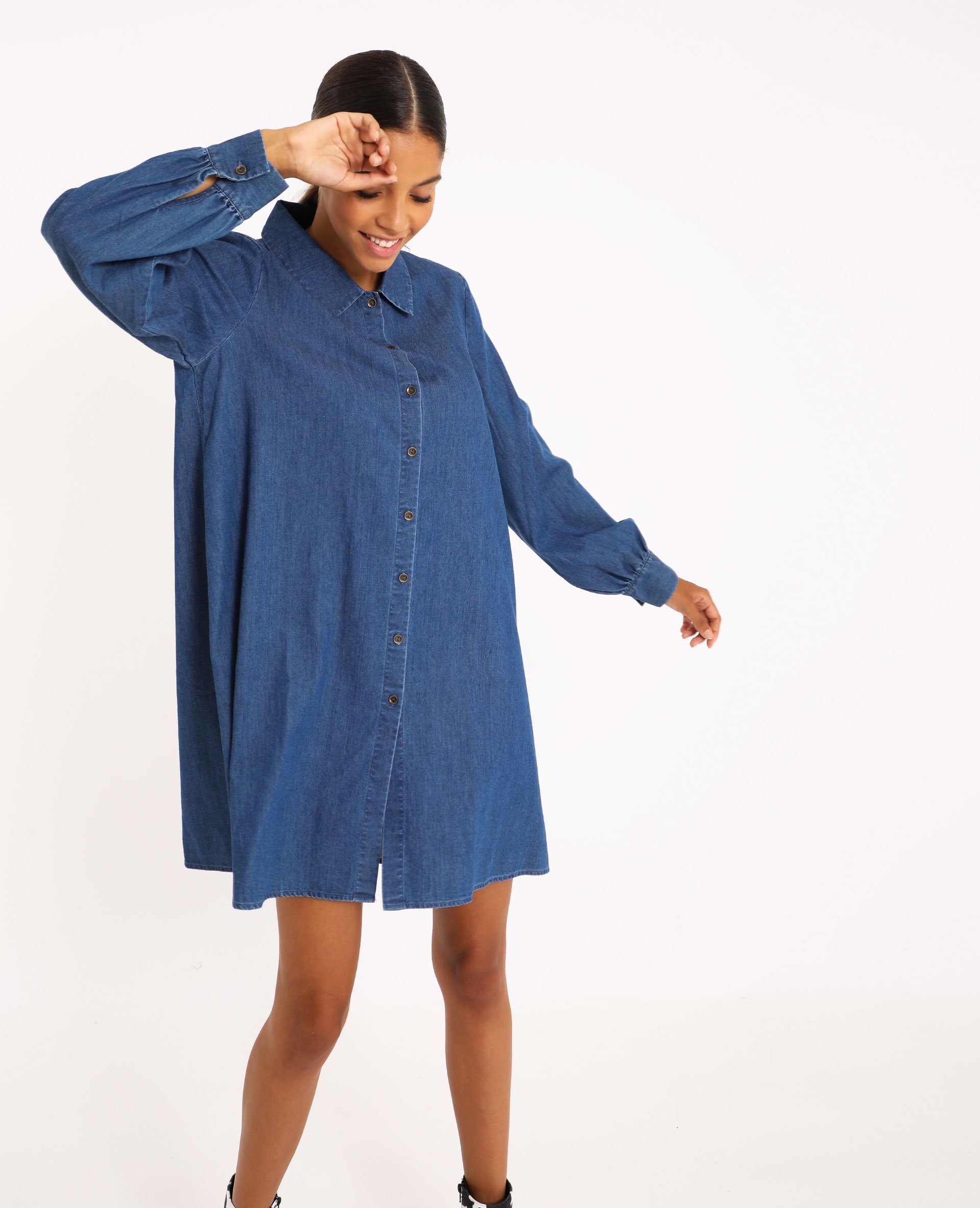 Robe store chemise jeans