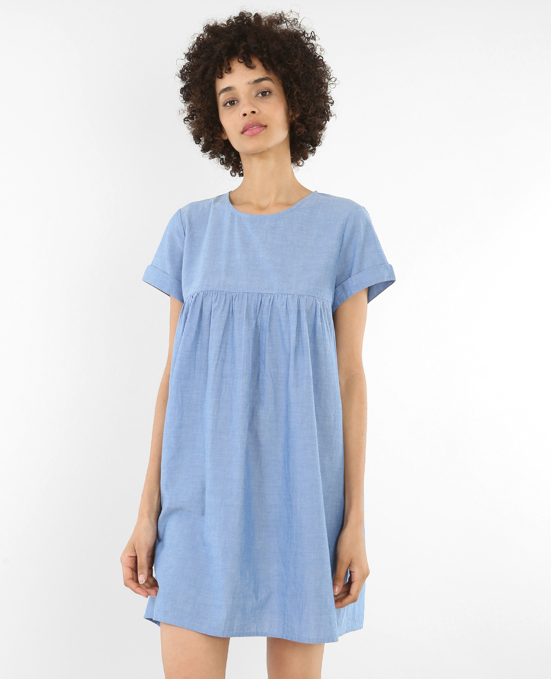 Robe babydoll bleu ciel deals