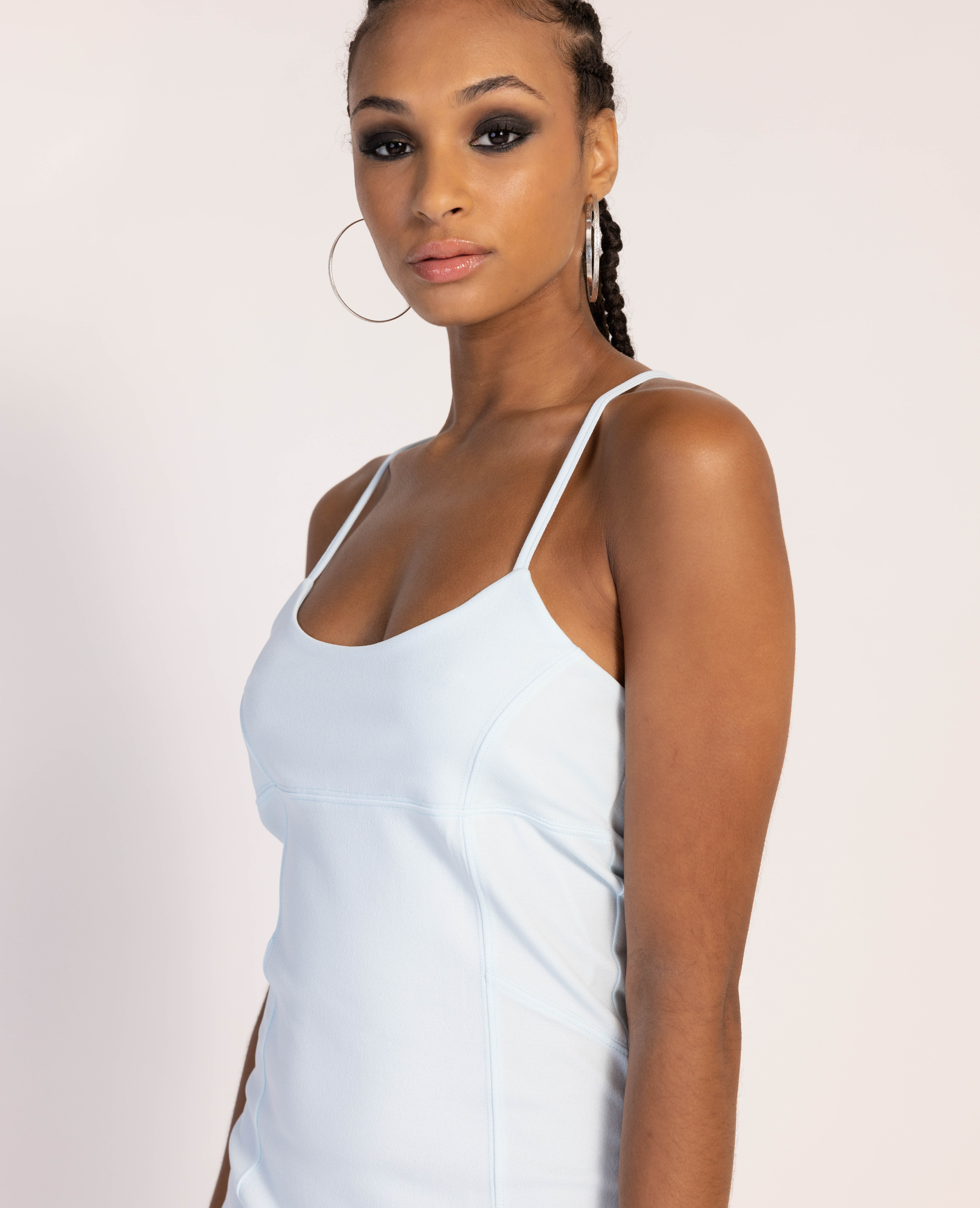 Robe courte avec cœur strass bleu clair - Pimkie