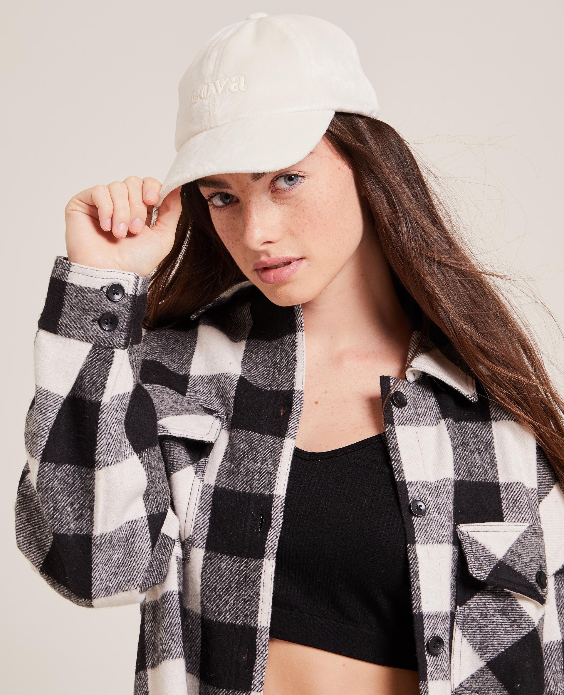 Casquette velours ras écru - Pimkie