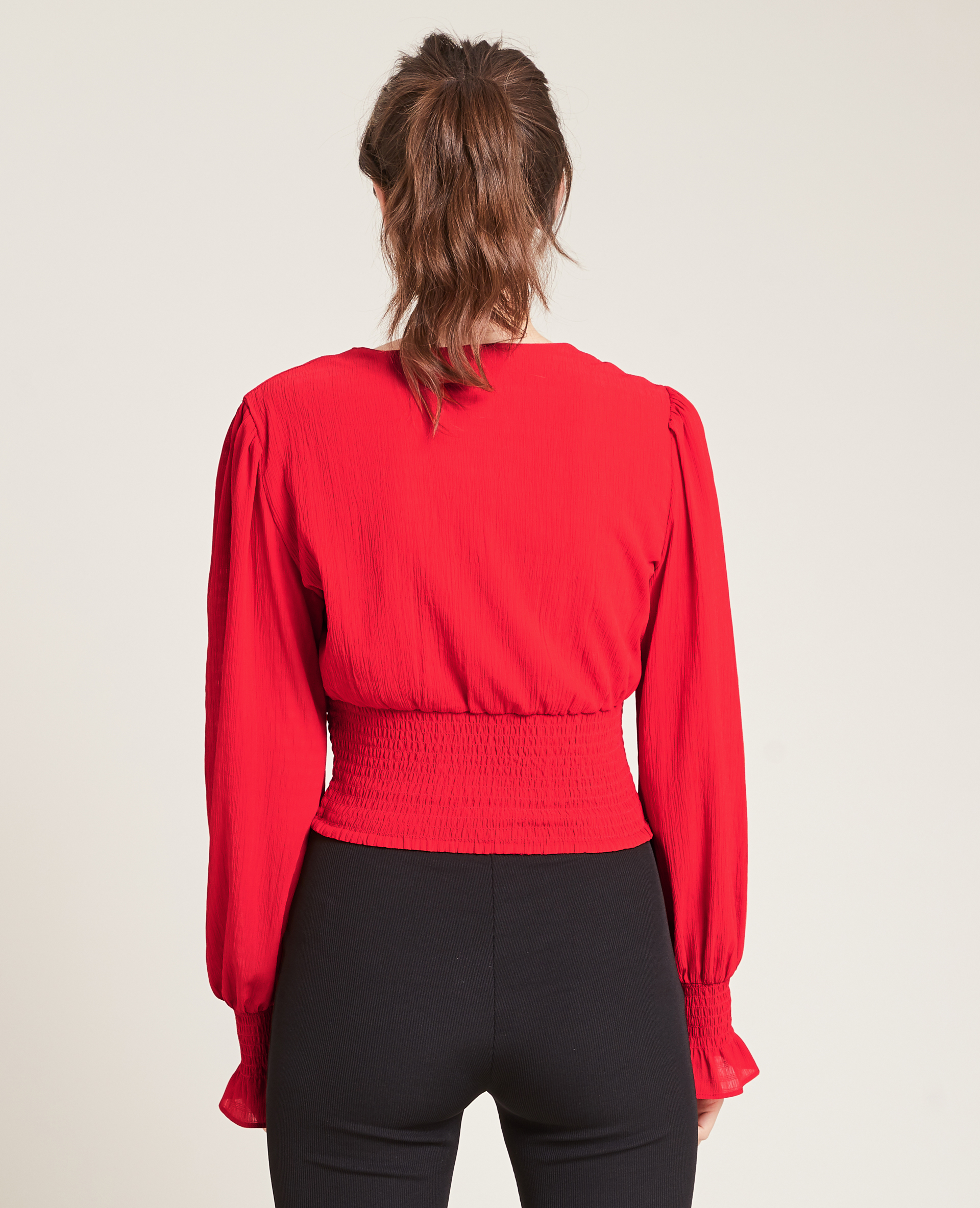 Blouse courte rouge - Pimkie