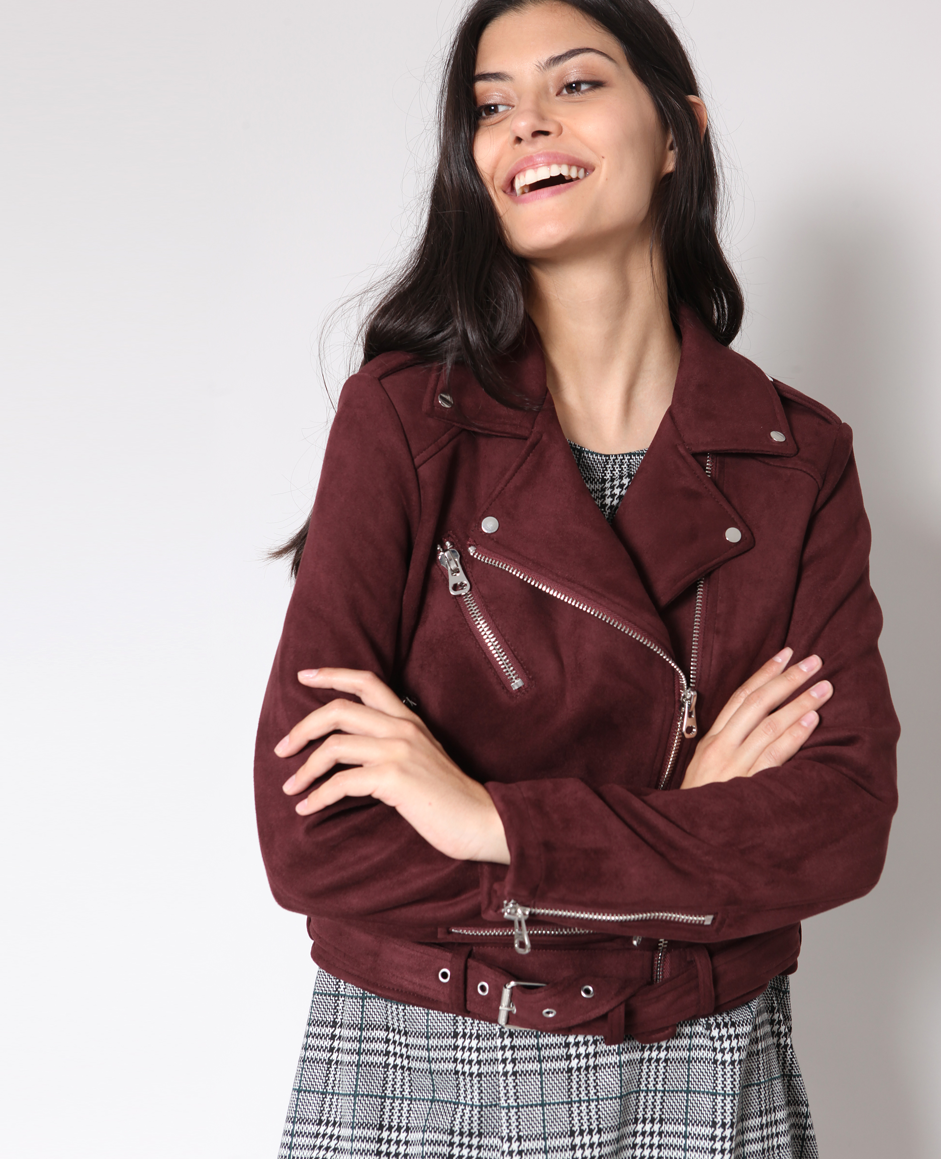 Blouson suedine femme sales