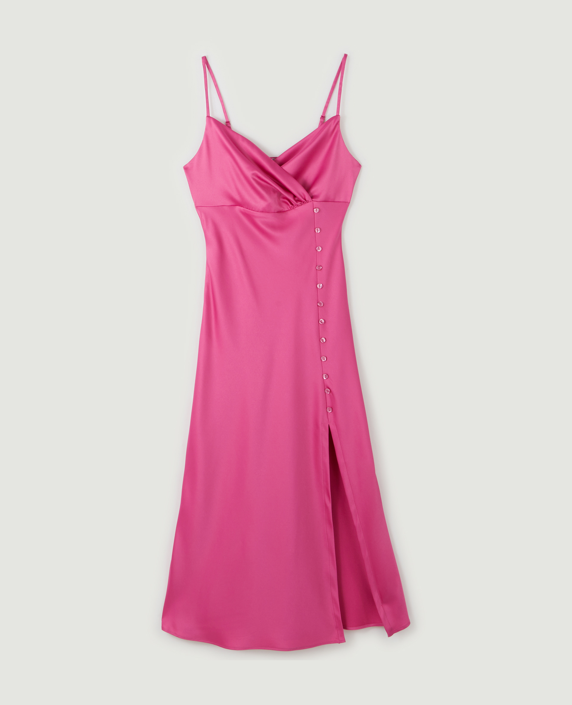 Robe longue satinée rose - Pimkie