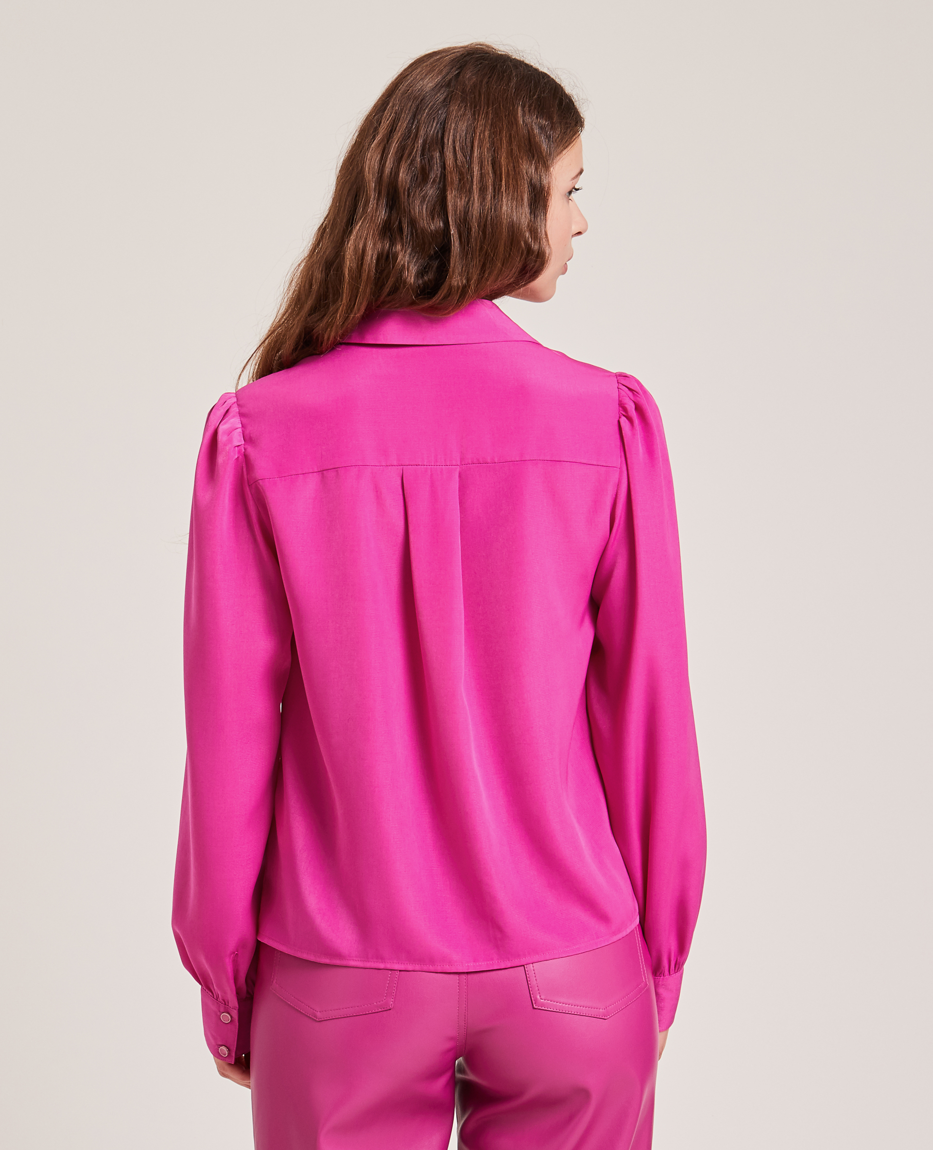 Chemise fluide boutons métalliques rose - Pimkie