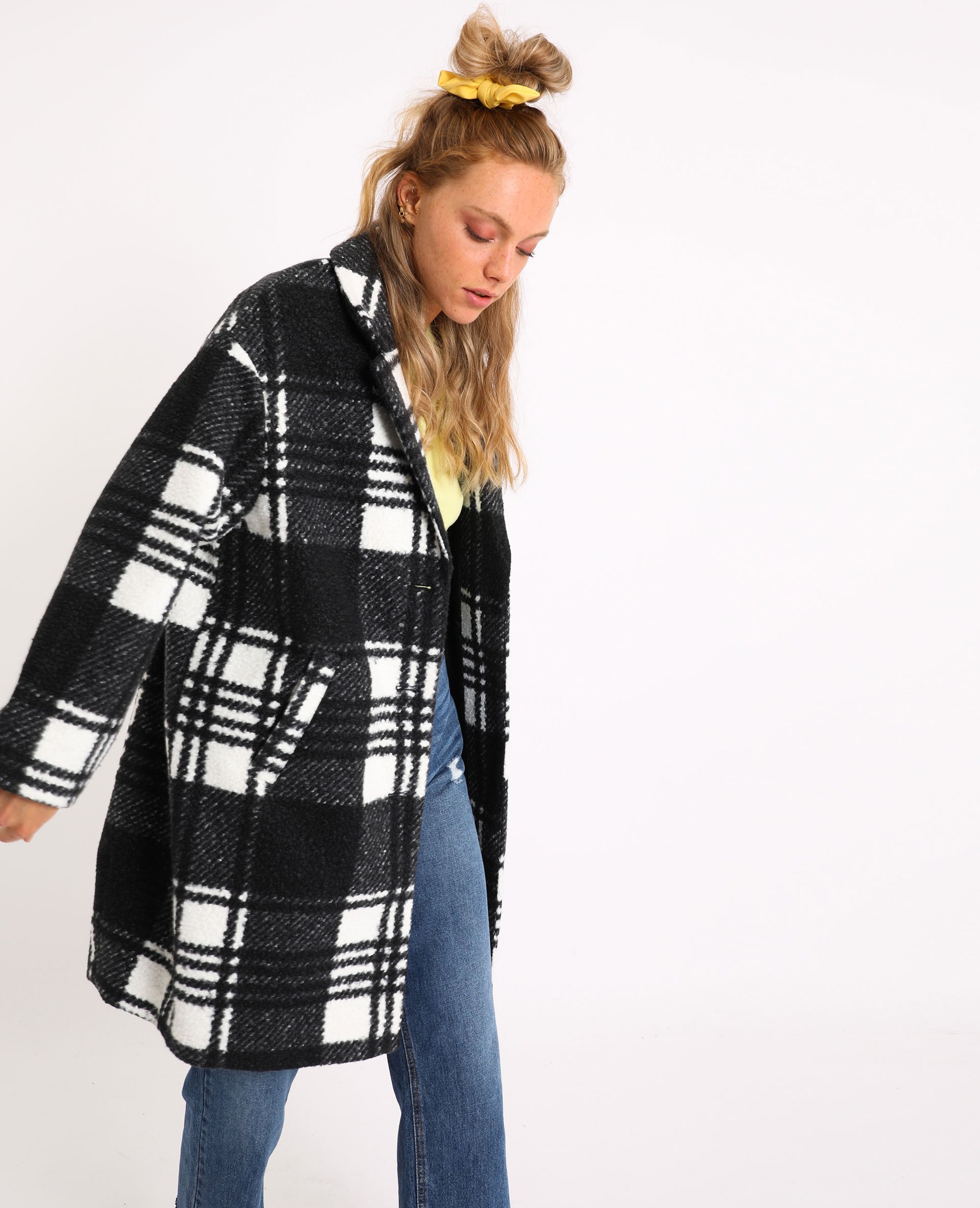 manteau oversize carreau