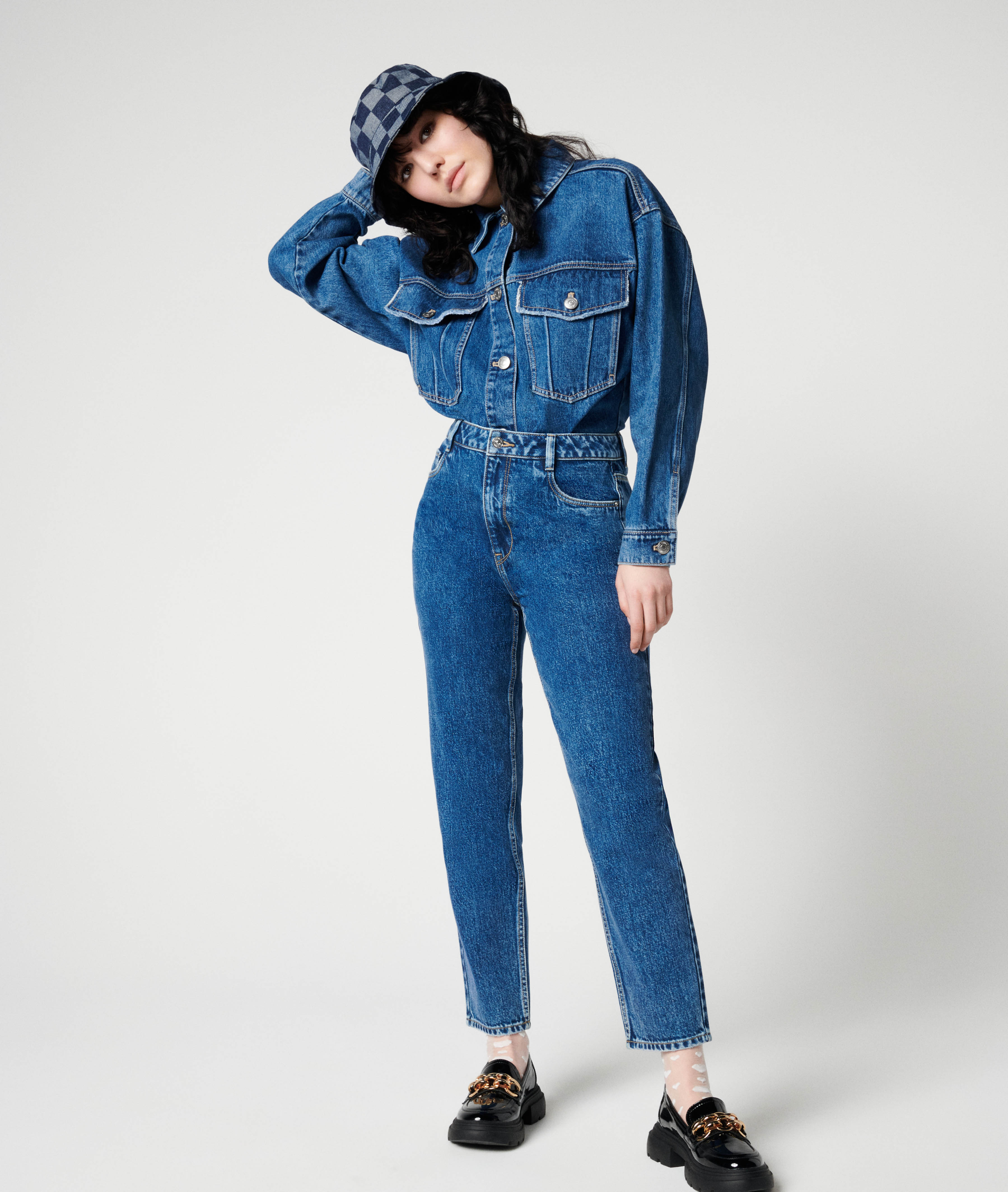 Jean mom taille haute bleu - Pimkie