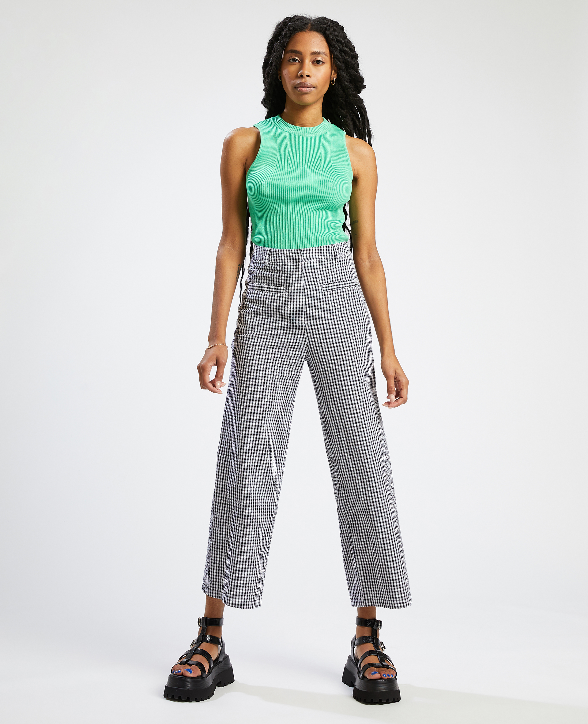 Pantalon droit taille haute Pimkie
