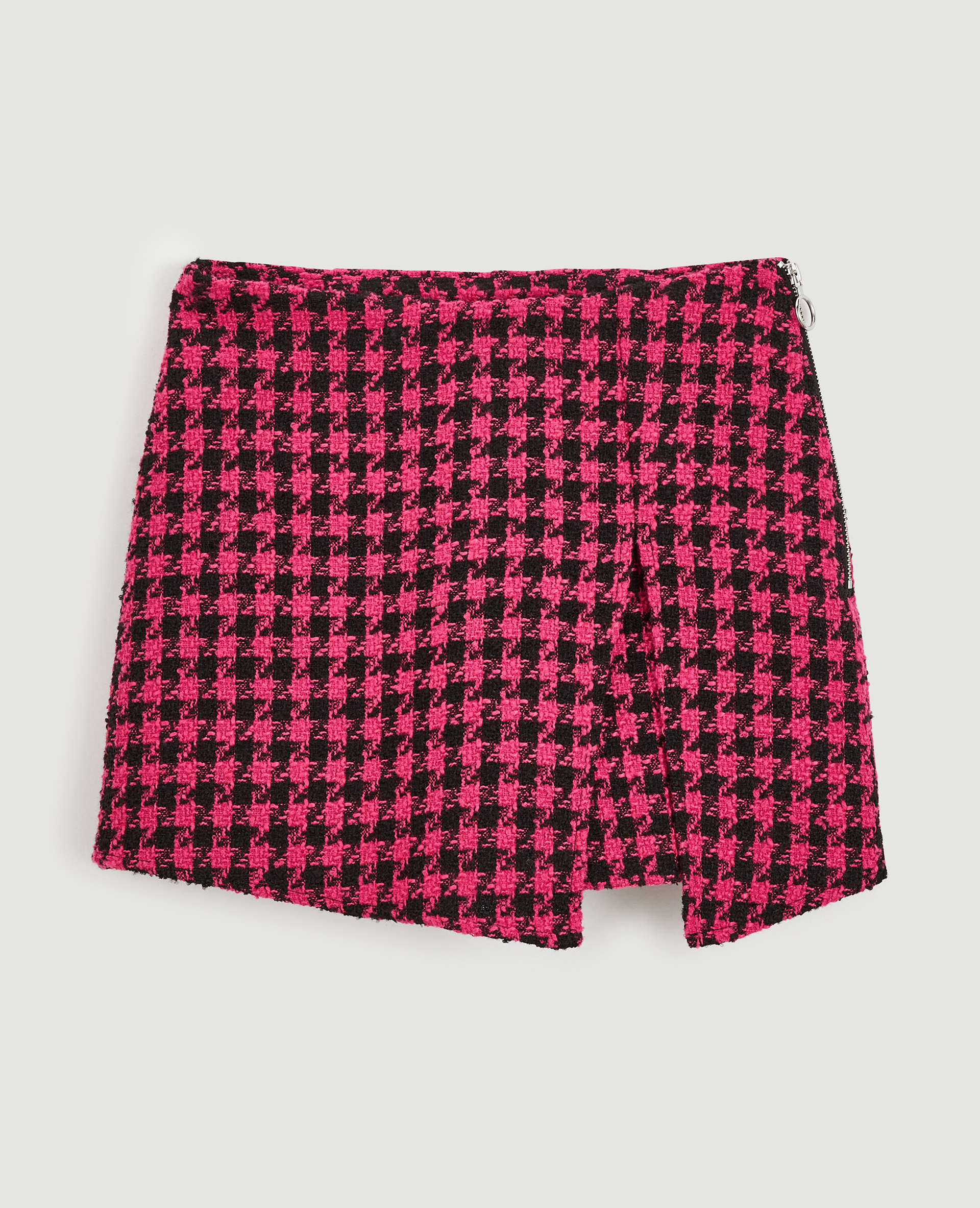 Jupe-short en tweed noir - Pimkie