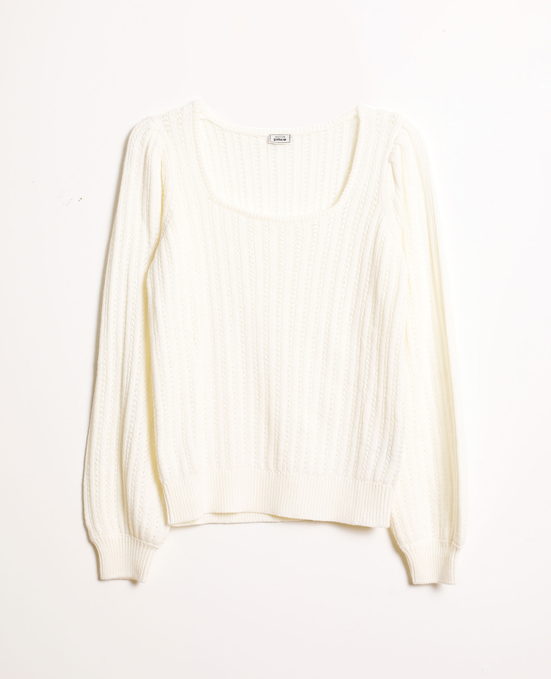 Pull ajouré blanc - Pimkie