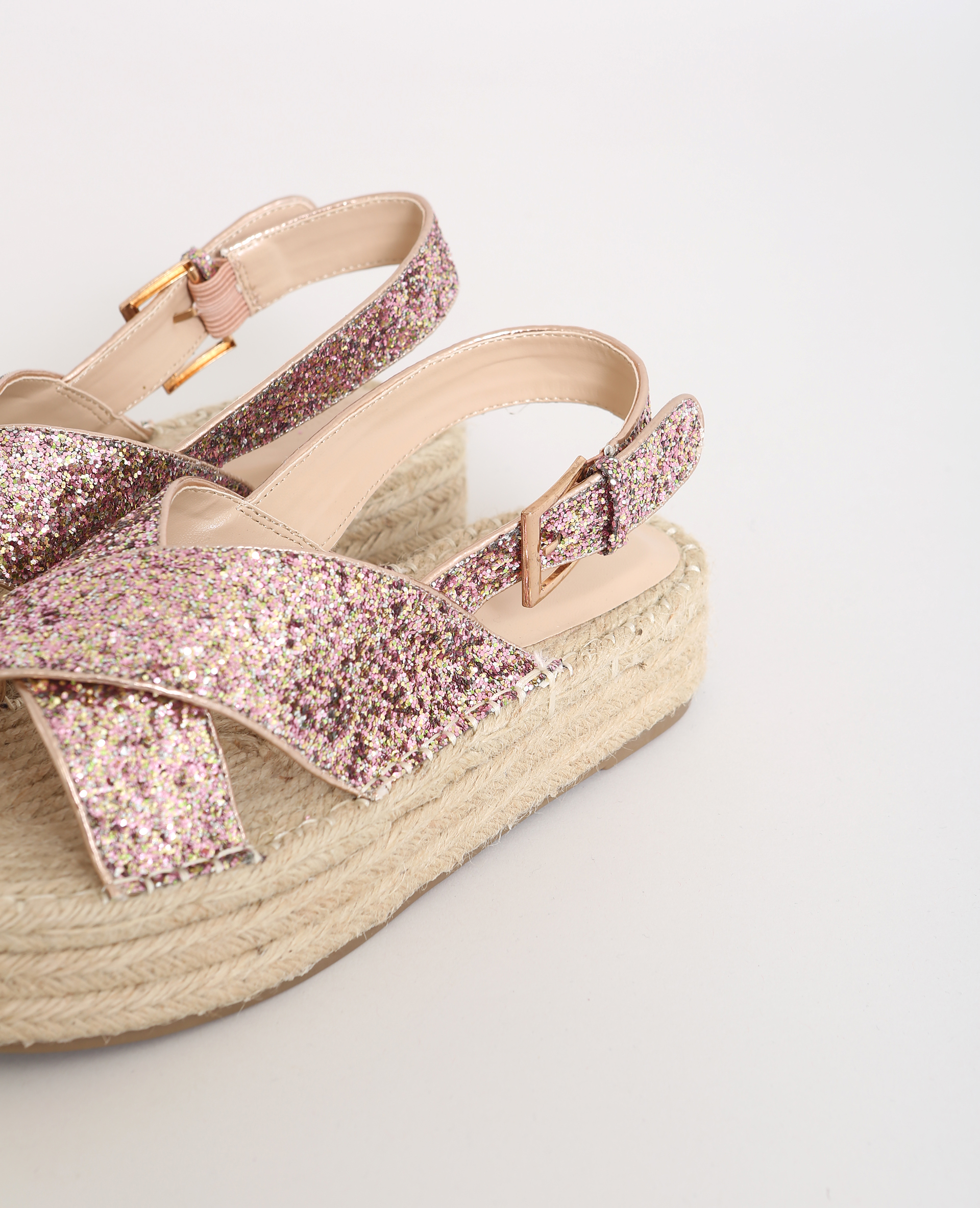 sandales compensees marron femme
