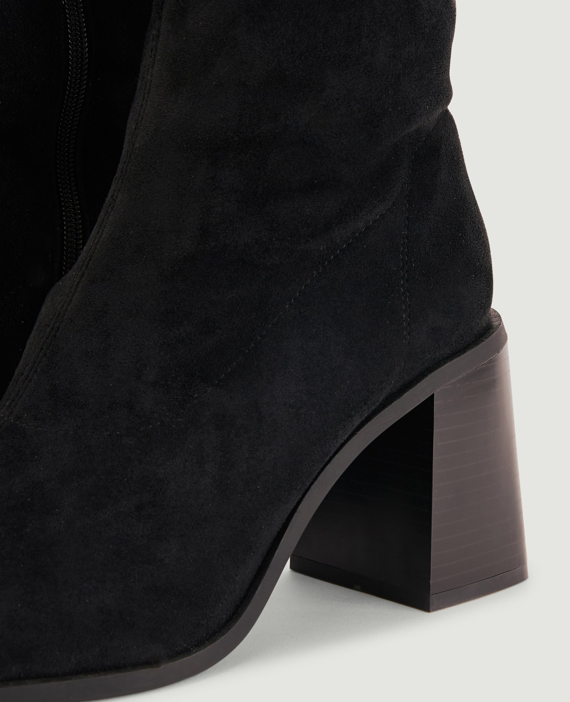Bottes cuissardes en suédine noir - Pimkie