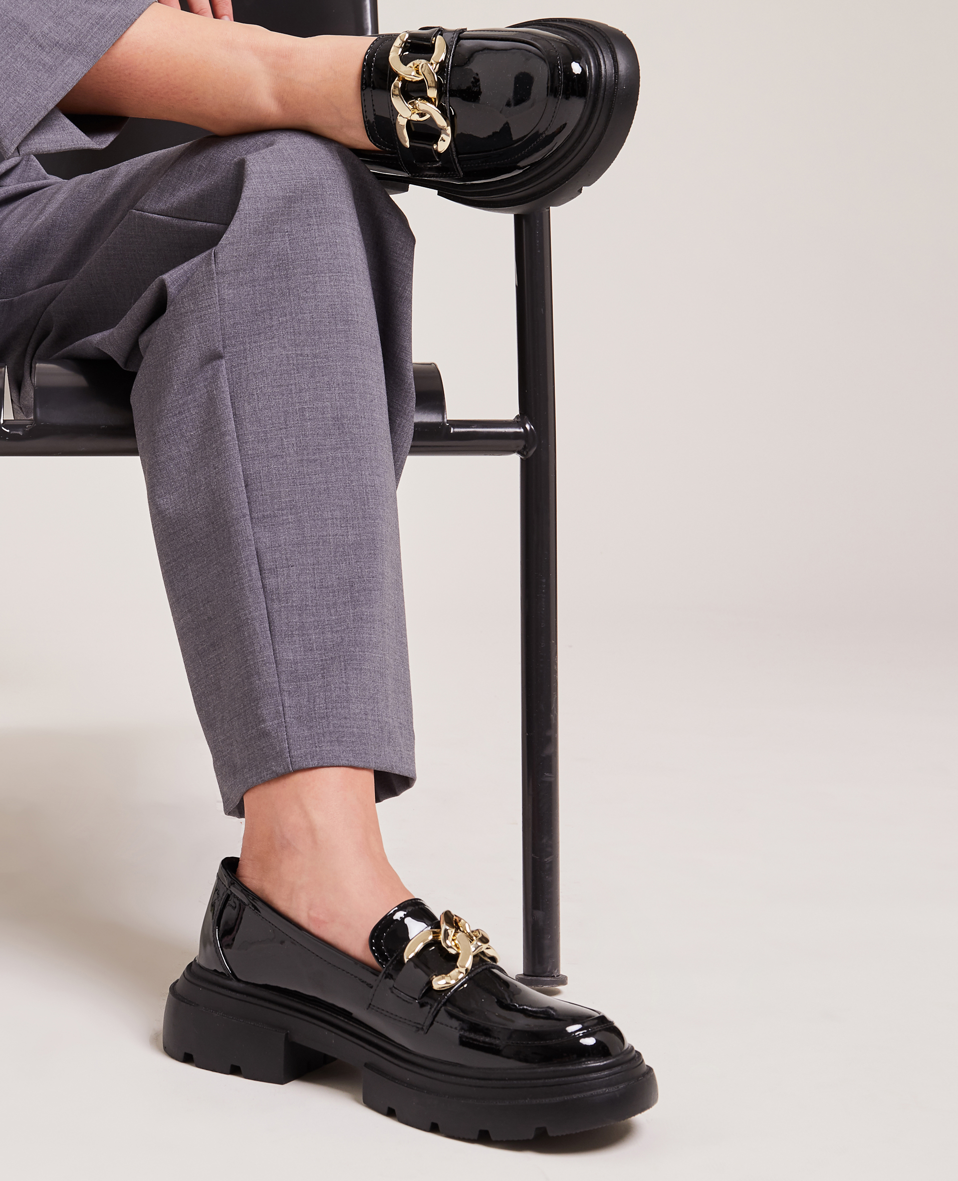 Mocassins chunky vernis