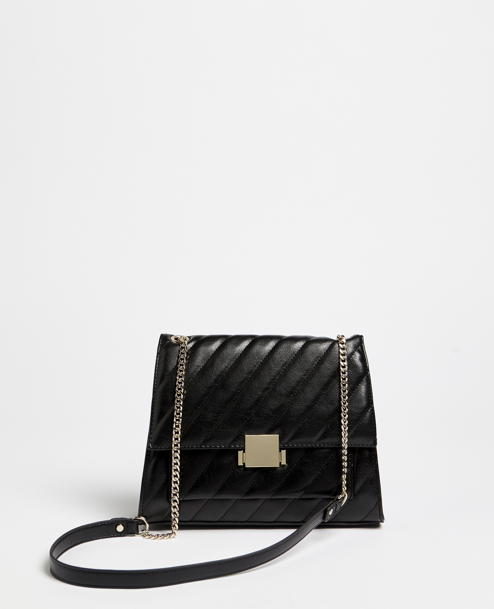 Sac faux cuir effet matelassé noir - Pimkie