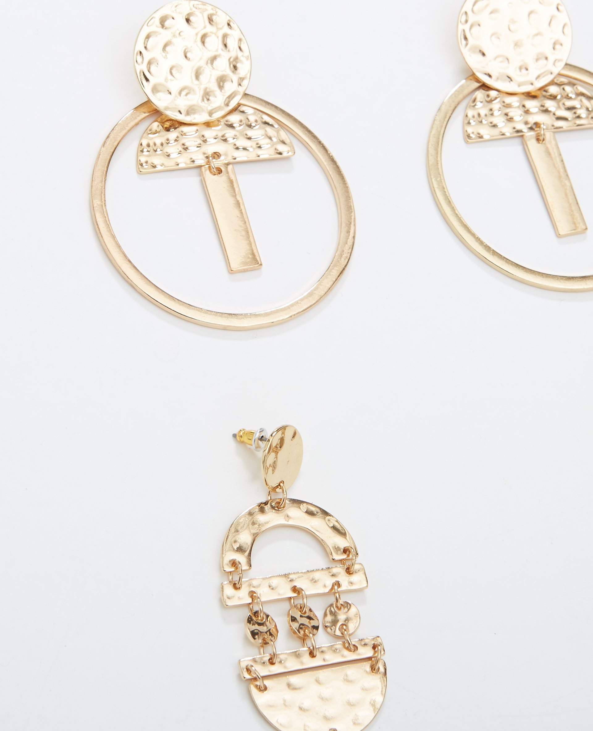 Lot de 2 paires de boucles d'oreilles doré - Pimkie