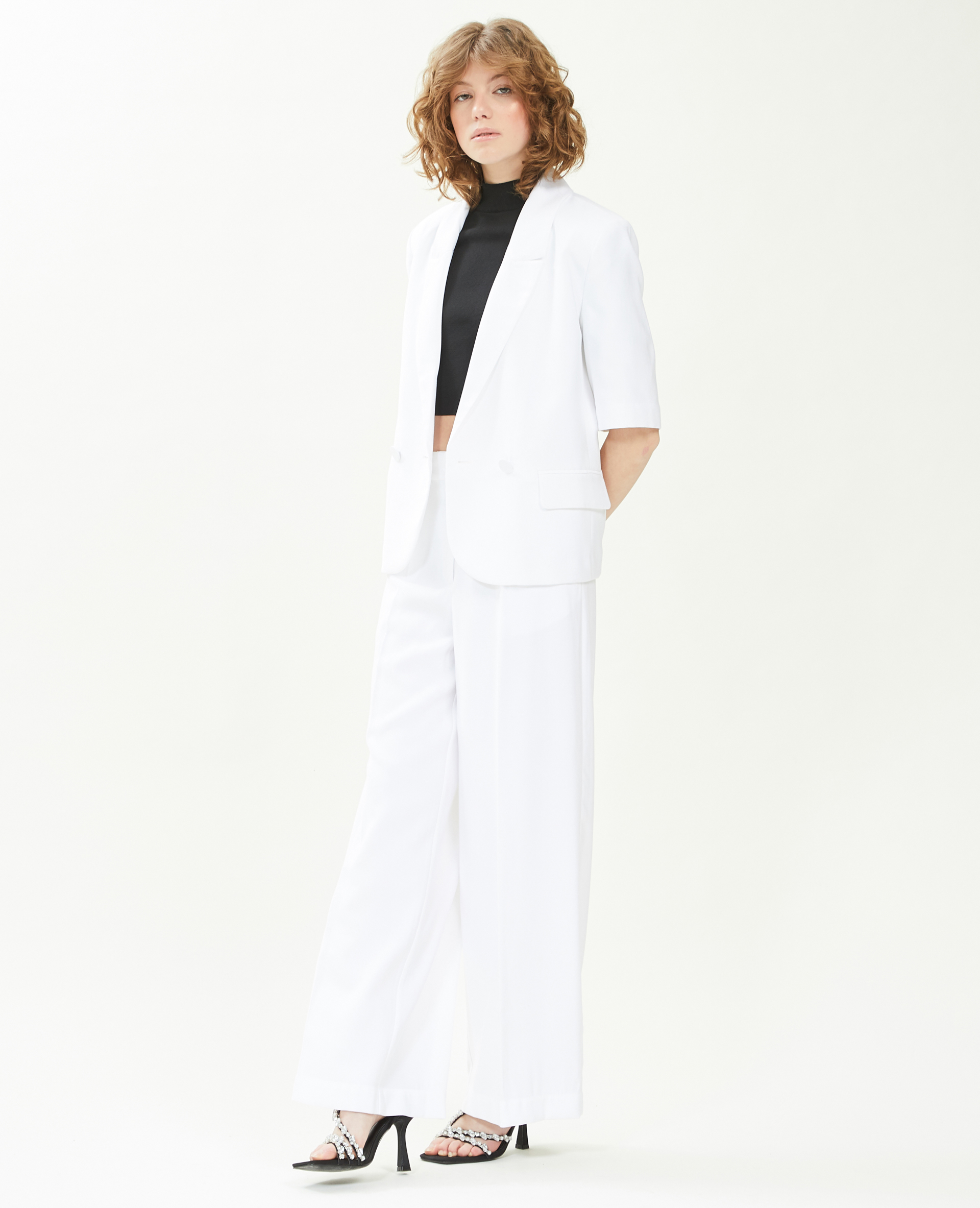 Veste blazer manches courtes blanc - Pimkie