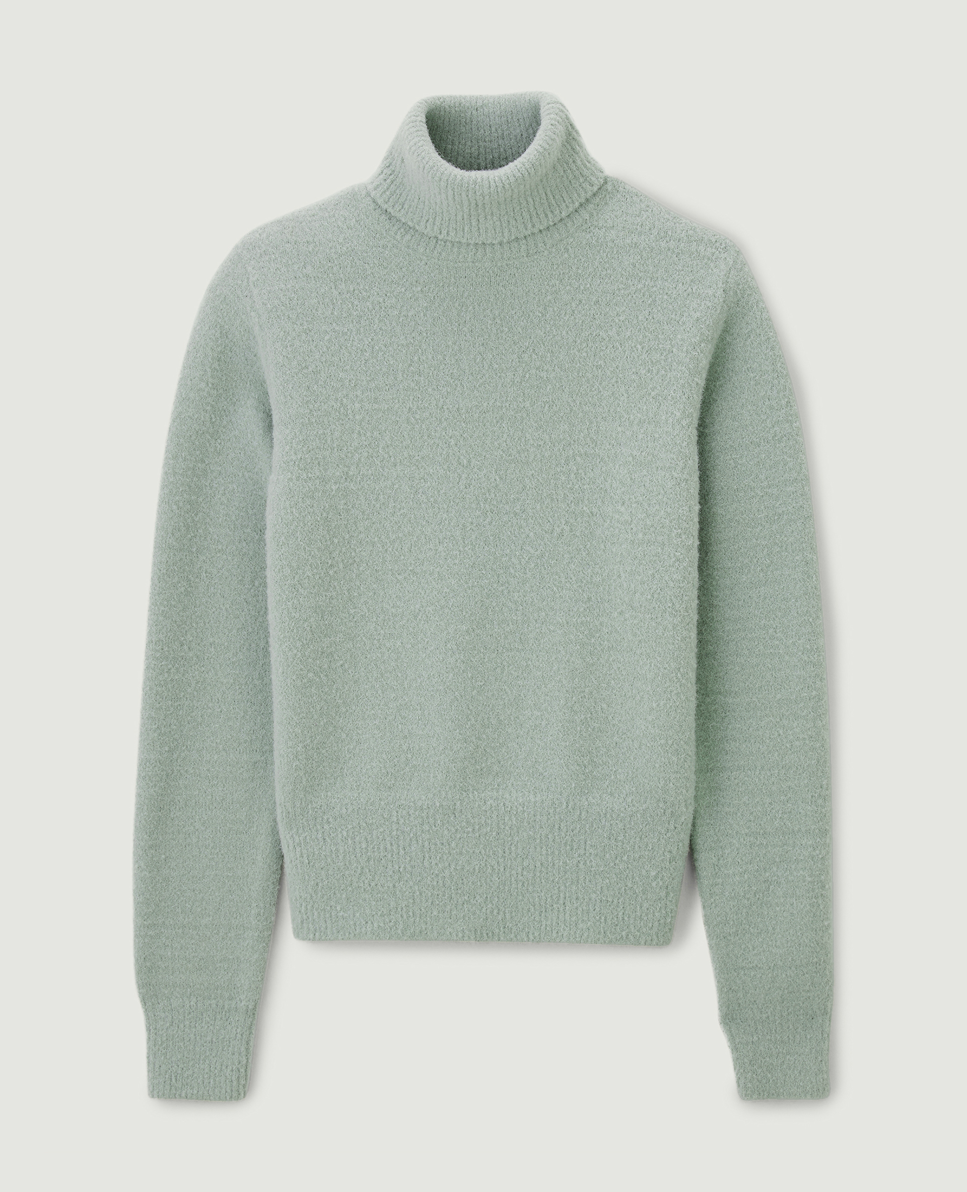 Pull col roulé maille fluffy vert - Pimkie