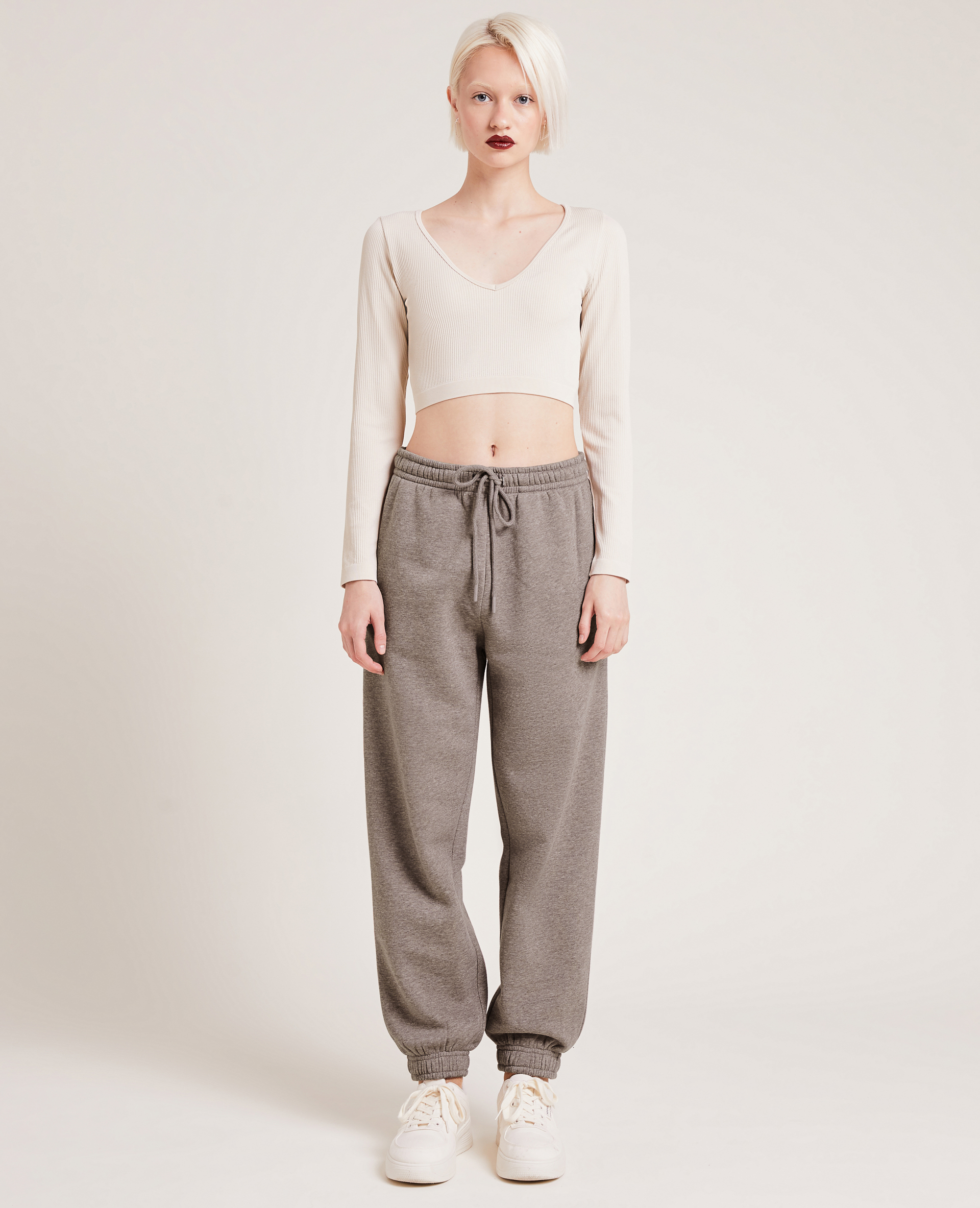 Pantalon de jogging en molleton marron - Pimkie