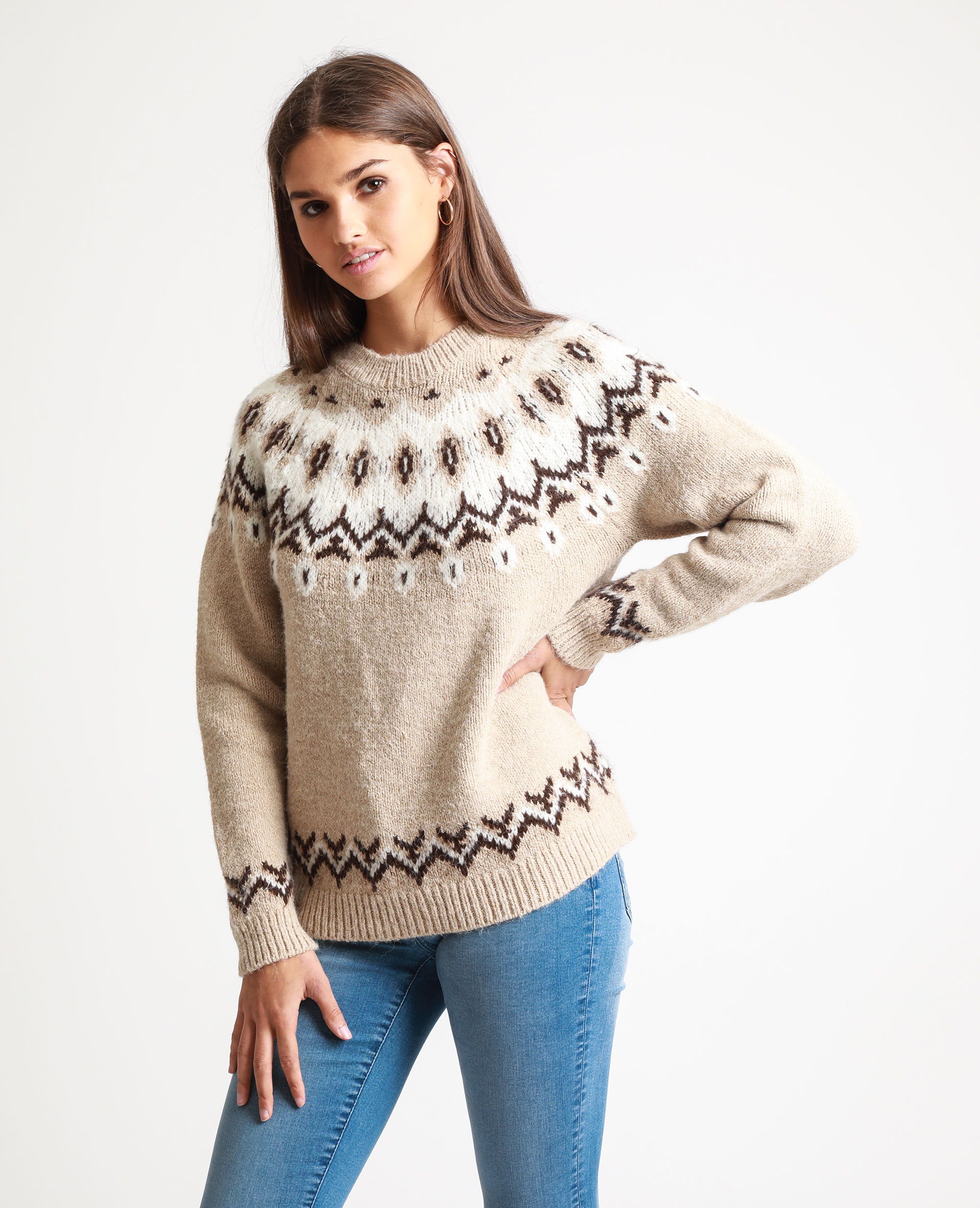 Chandail sales jacquard femme