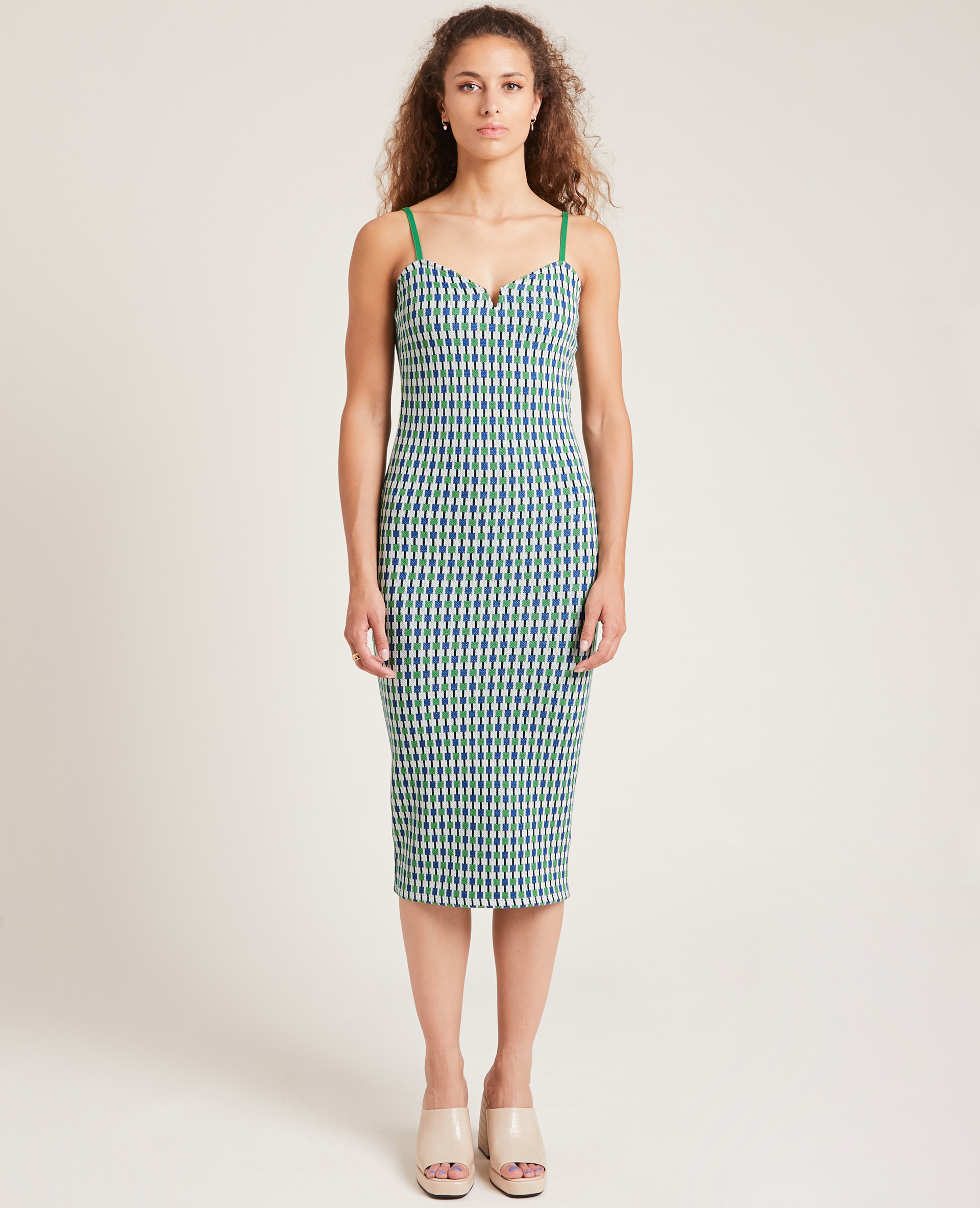 Robe longue en maille tricot vert - Pimkie