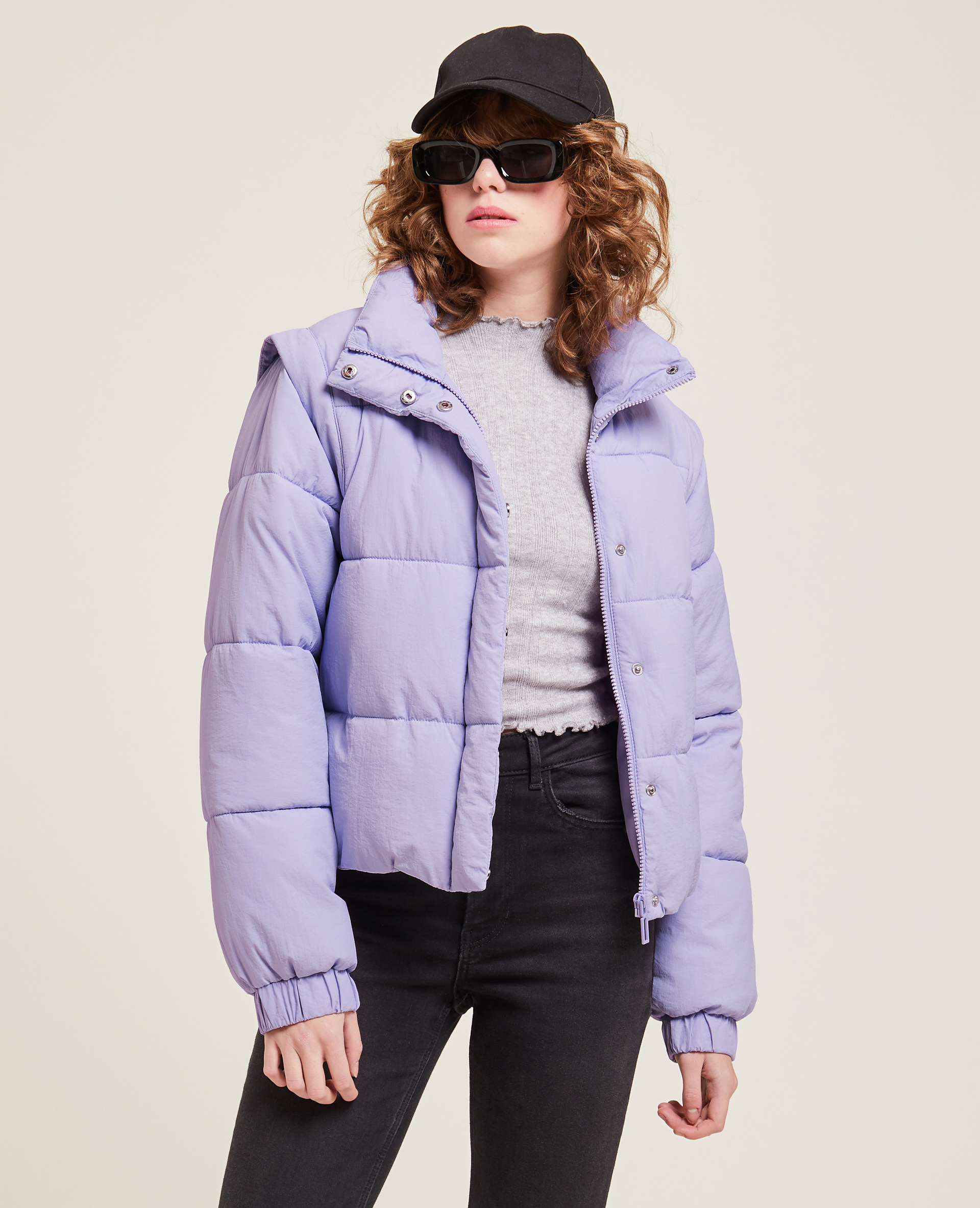 Doudoune courte violet - Pimkie