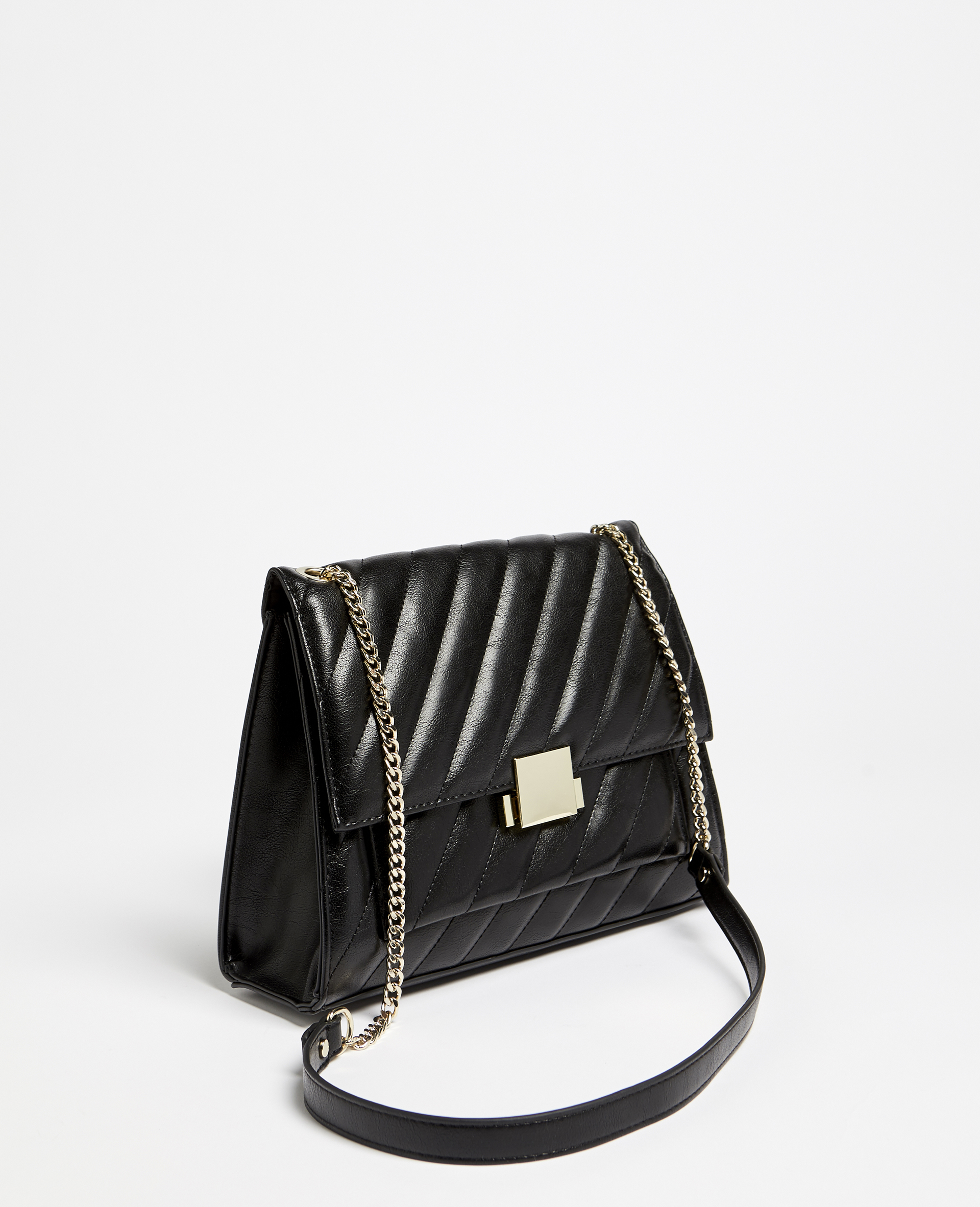 Sac faux cuir effet matelassé noir - Pimkie