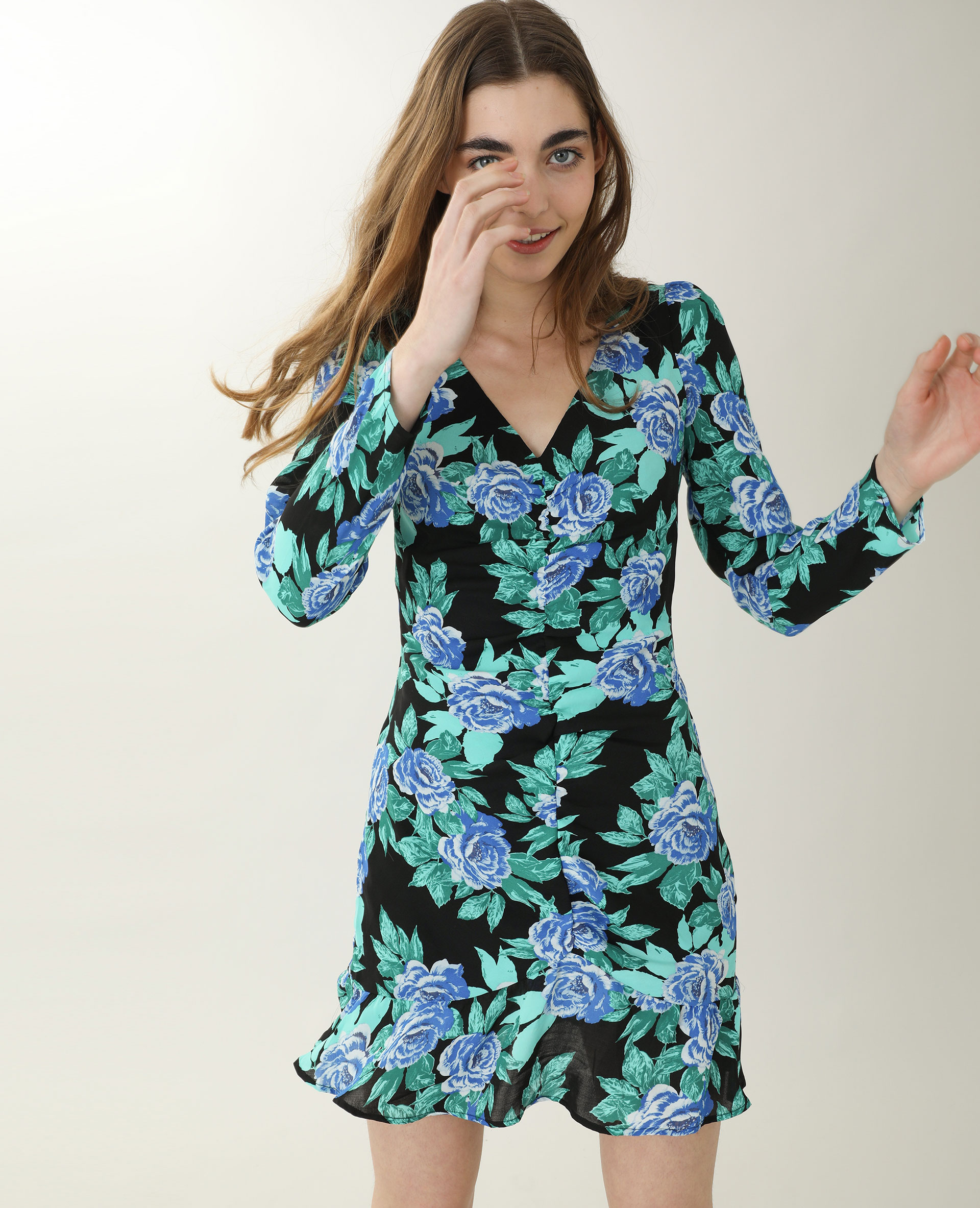 Robe droite online fleurie