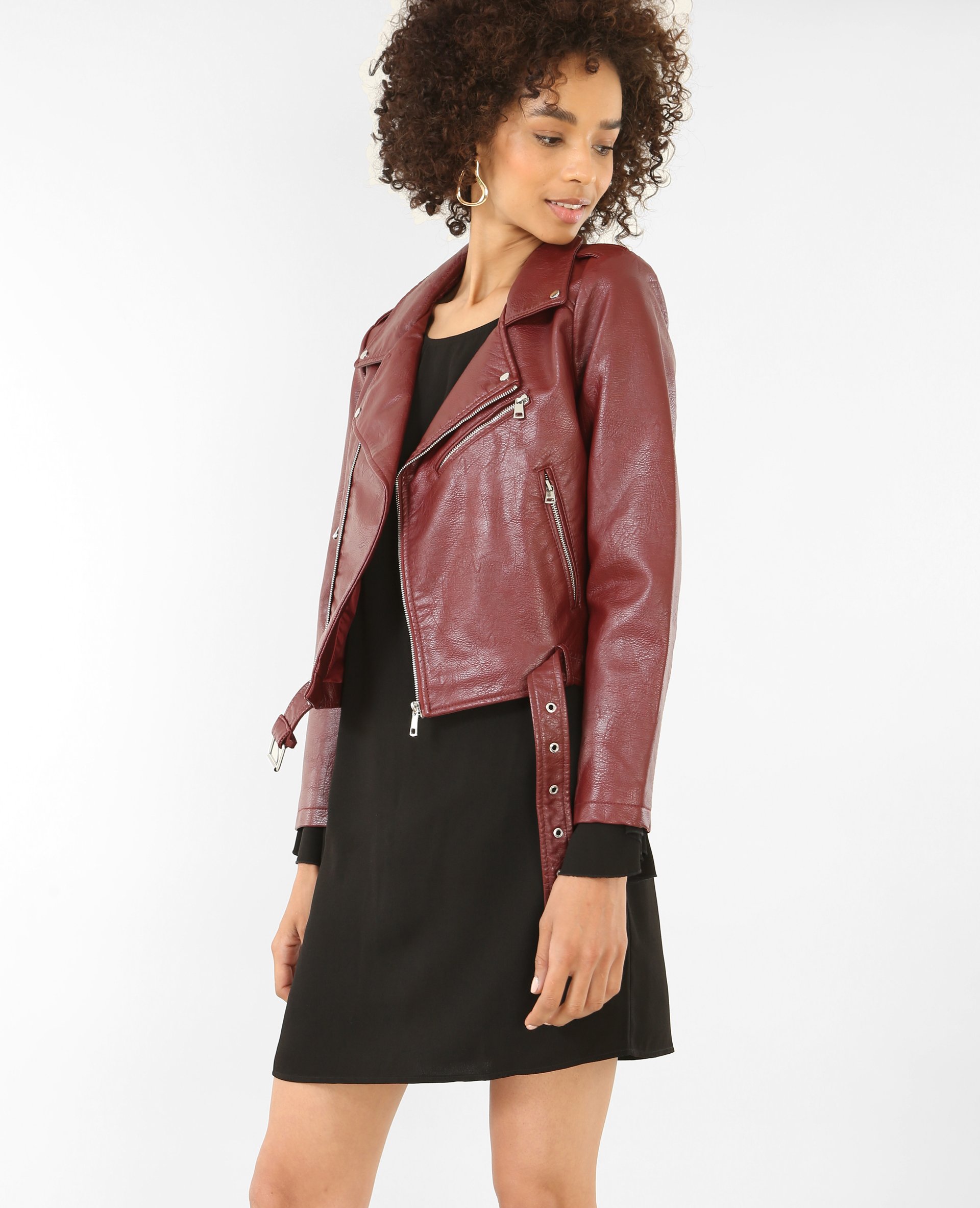 Veste biker en simili cuir Pimkie