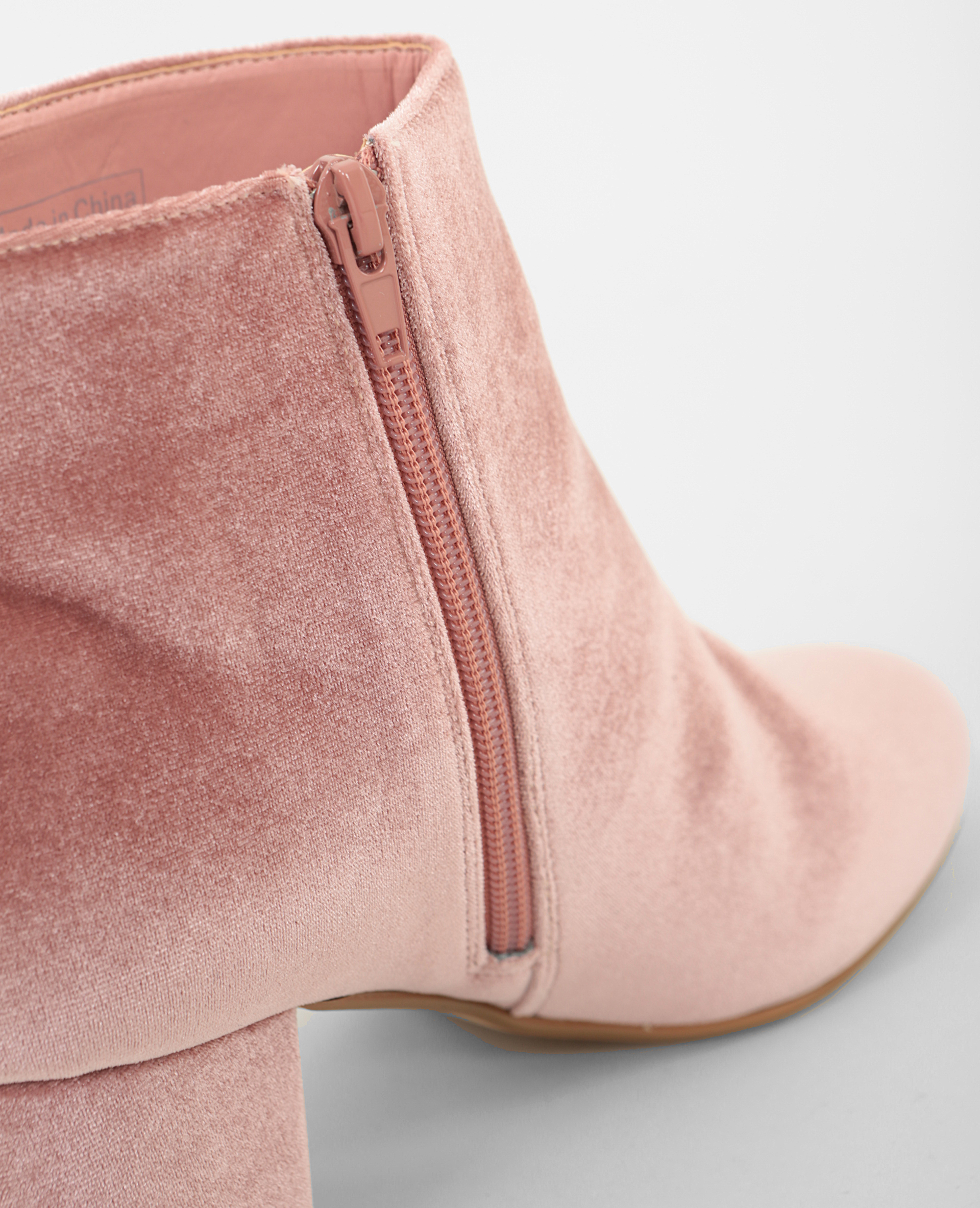 bottines vieux rose