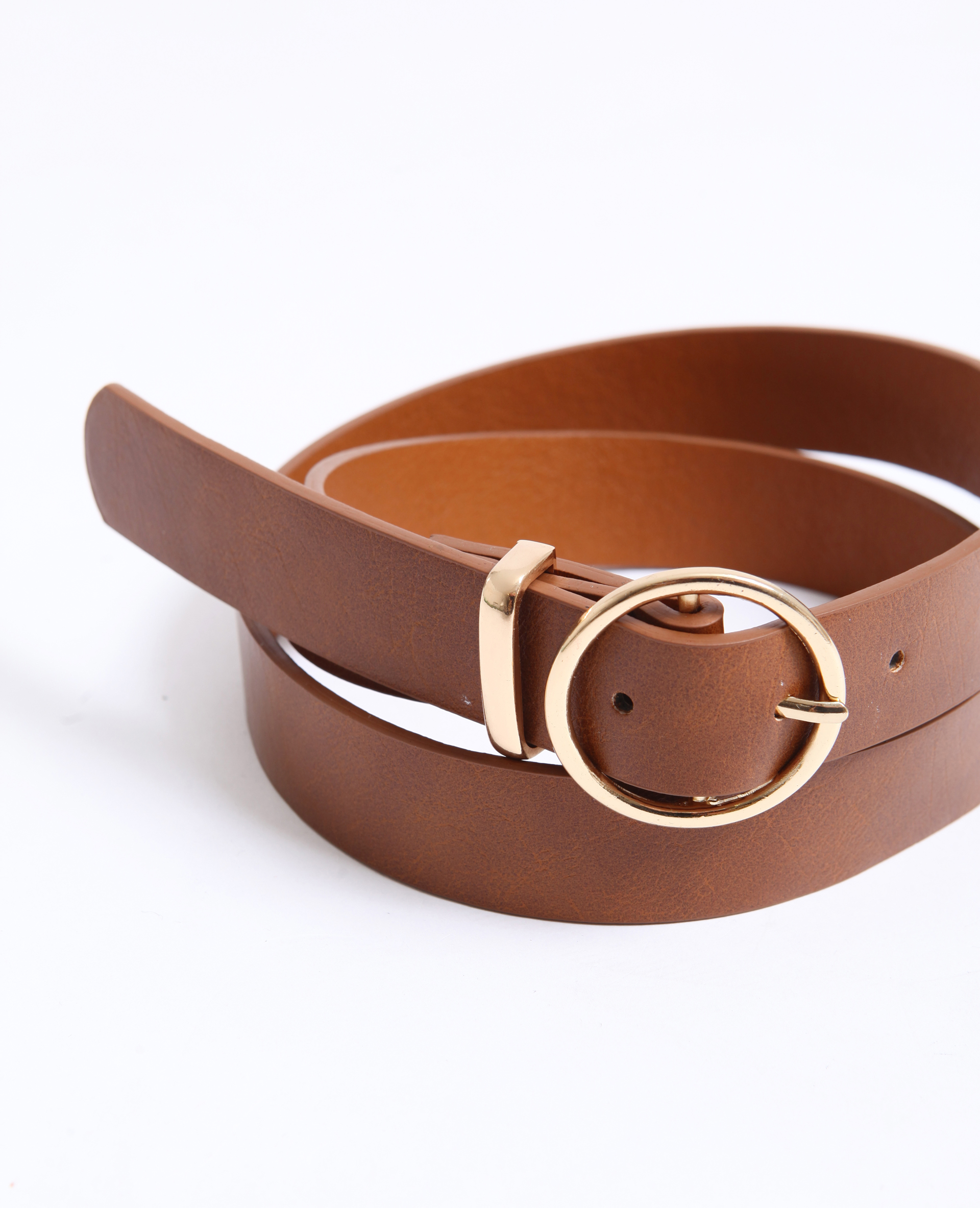 Ceinture en faux cuir camel - Pimkie