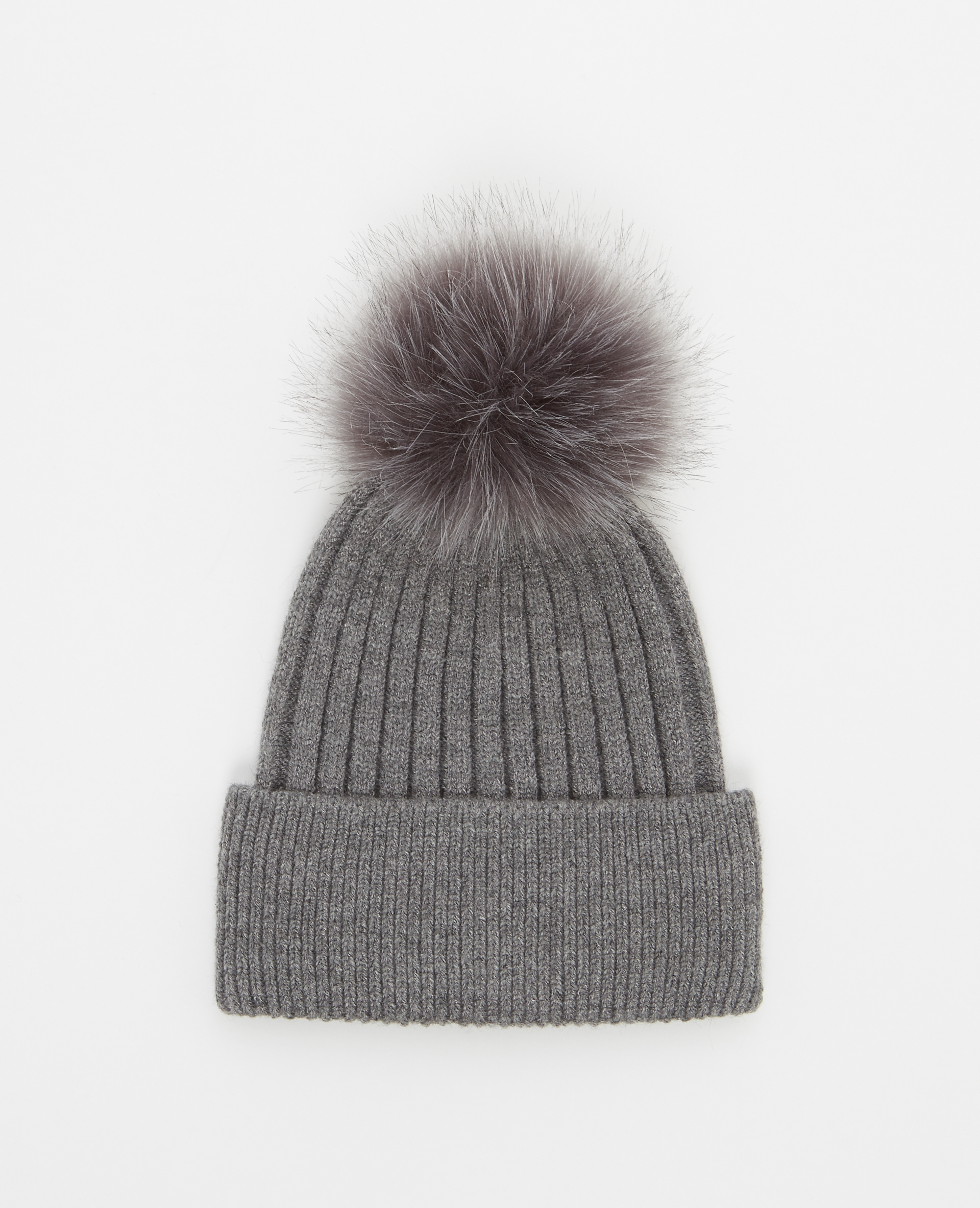 Bonnet à pompon noir - Pimkie