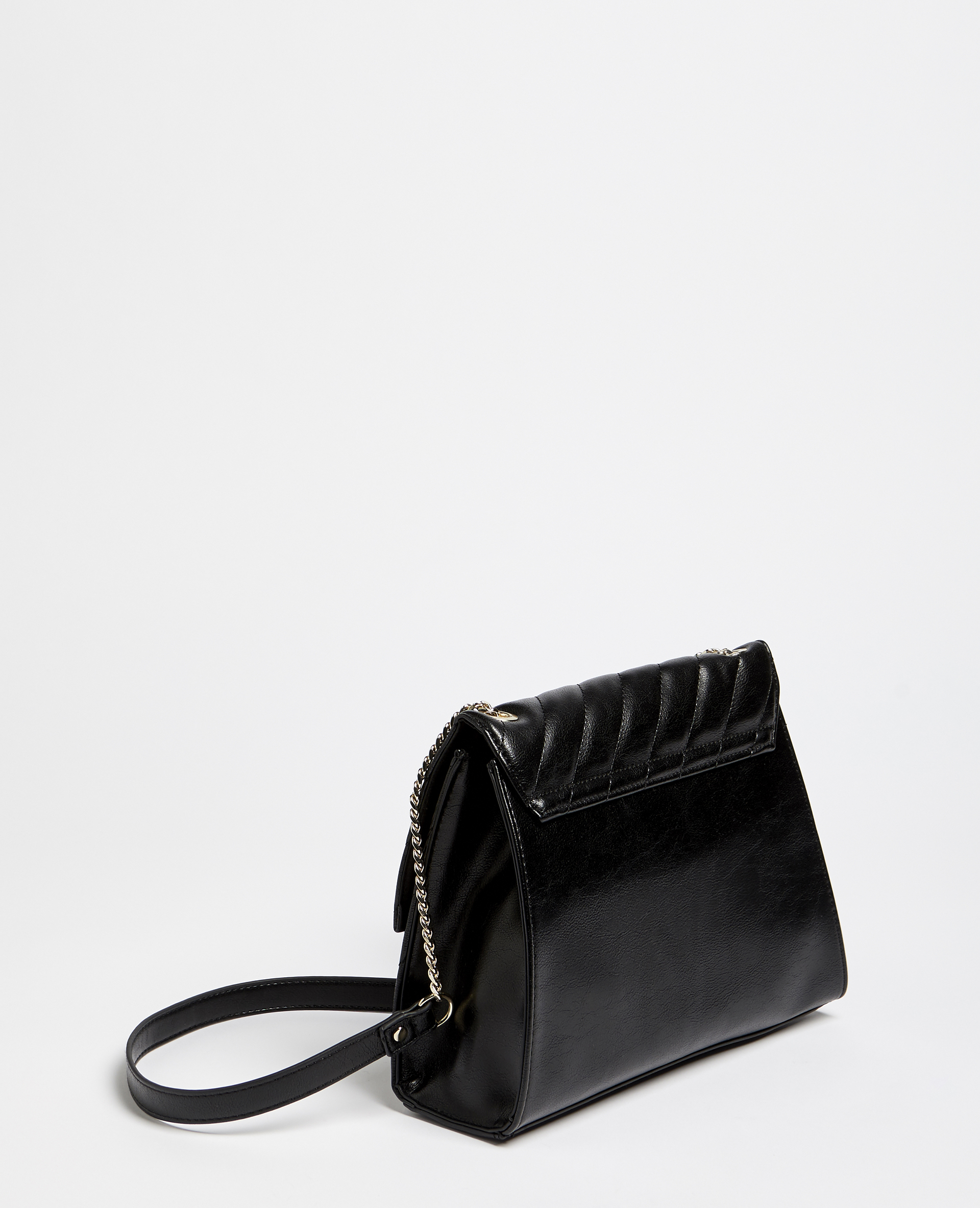 Sac faux cuir effet matelassé noir - Pimkie