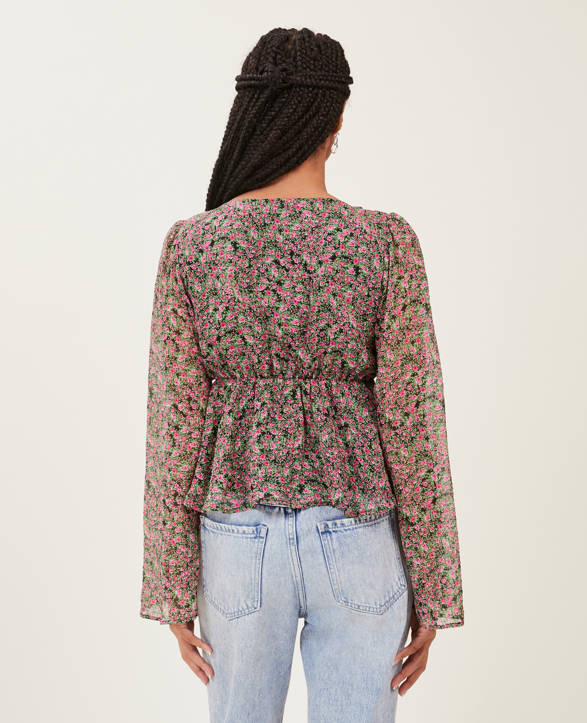 Blouse en tissu léger rose - Pimkie
